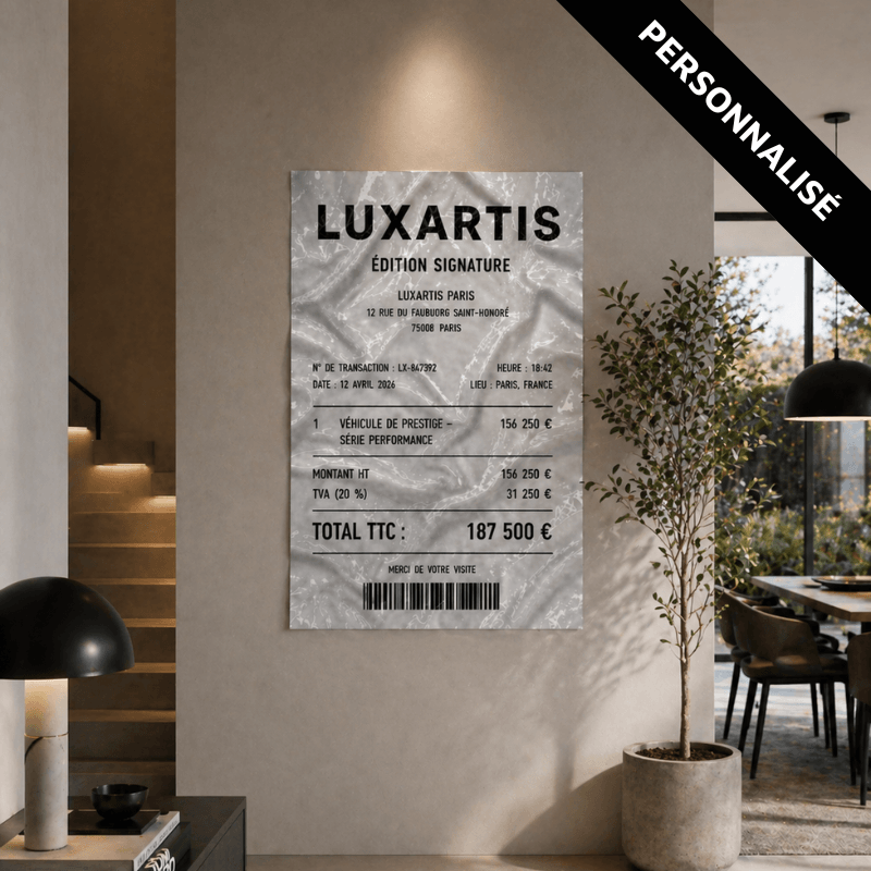 Tableau-ticket Luxartis personnalisé