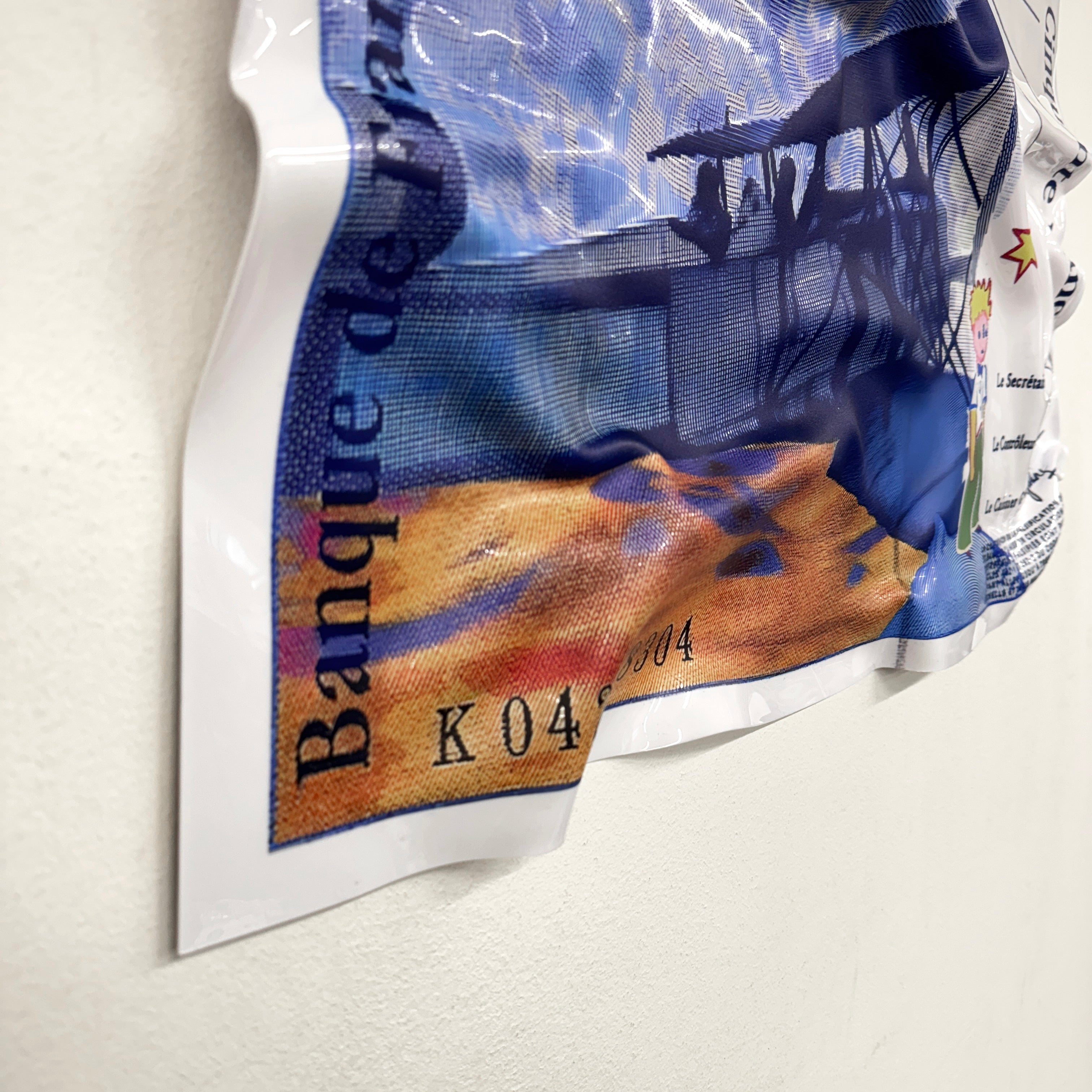 Tableau froissé - Billet 50 Francs "Le Petit Prince"