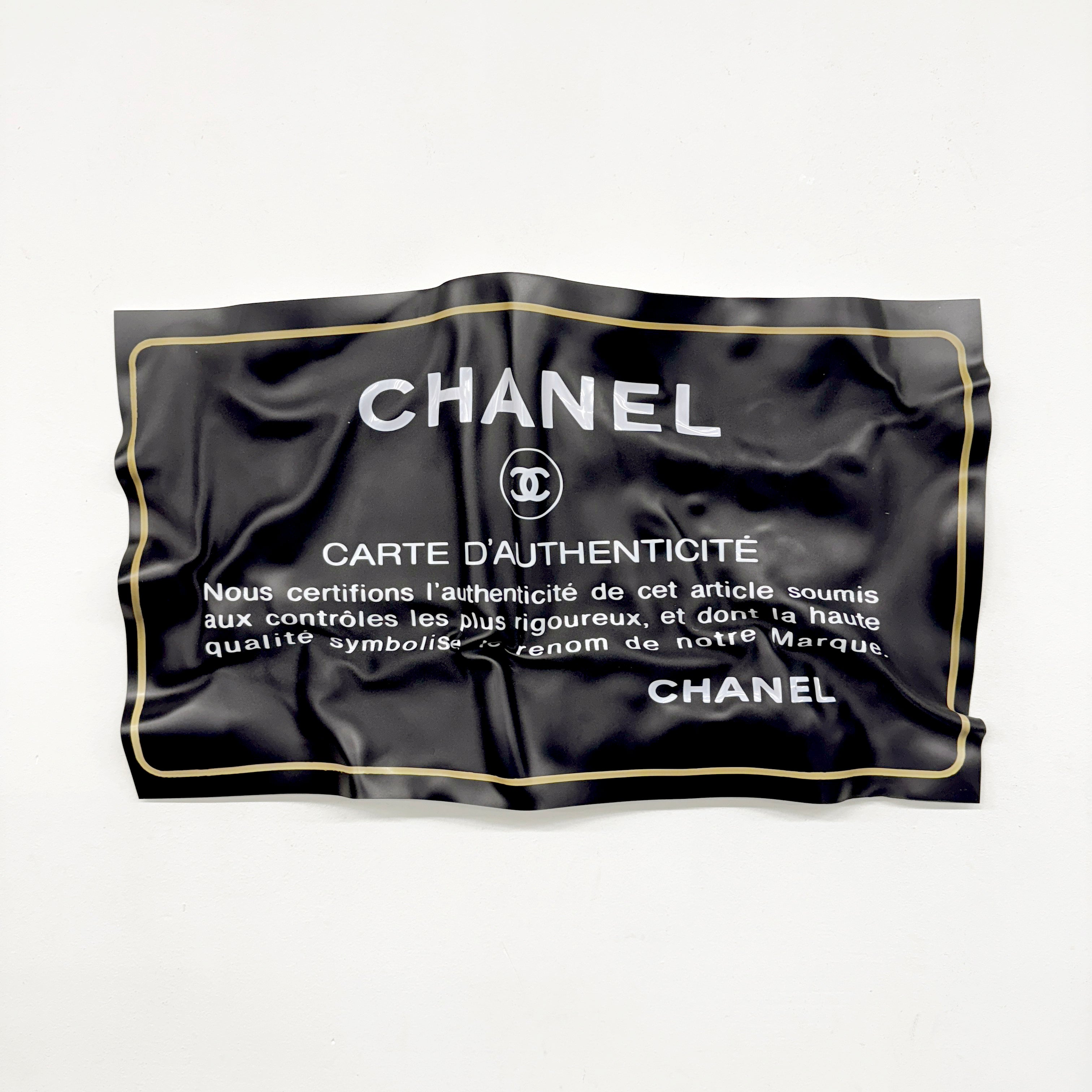 Tableau froissé - Carte d’authenticité "Chanel"