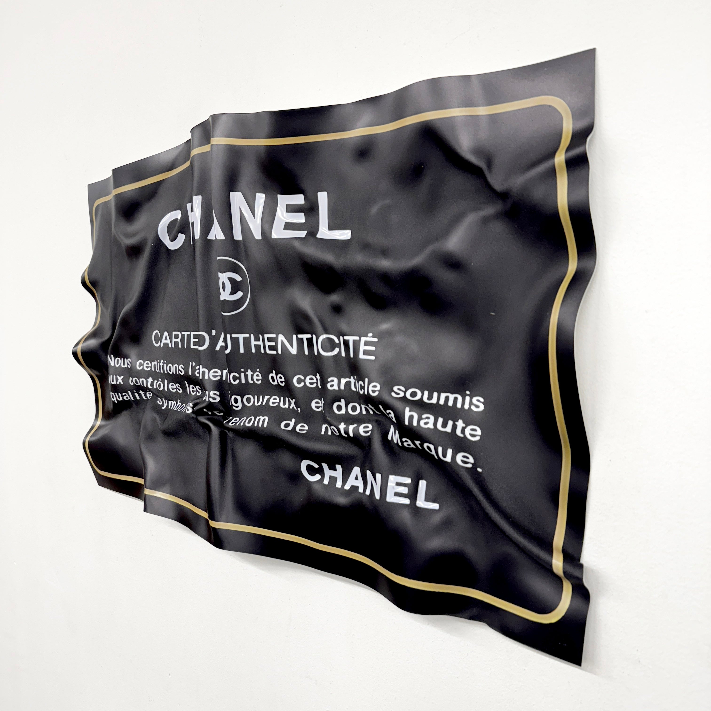 Tableau froissé - Carte d’authenticité "Chanel"