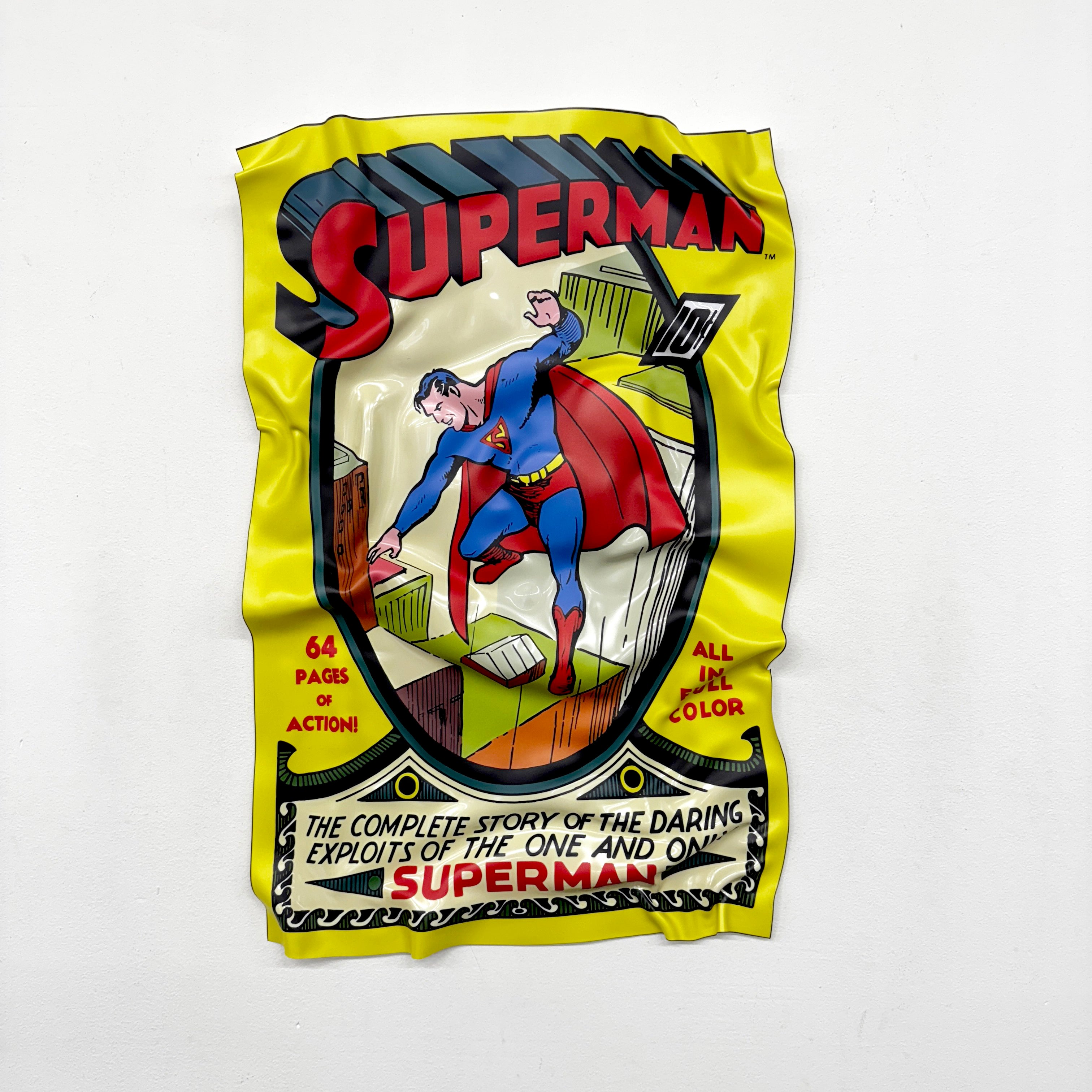 Tableau froissé - Superman "Vintage Comics"