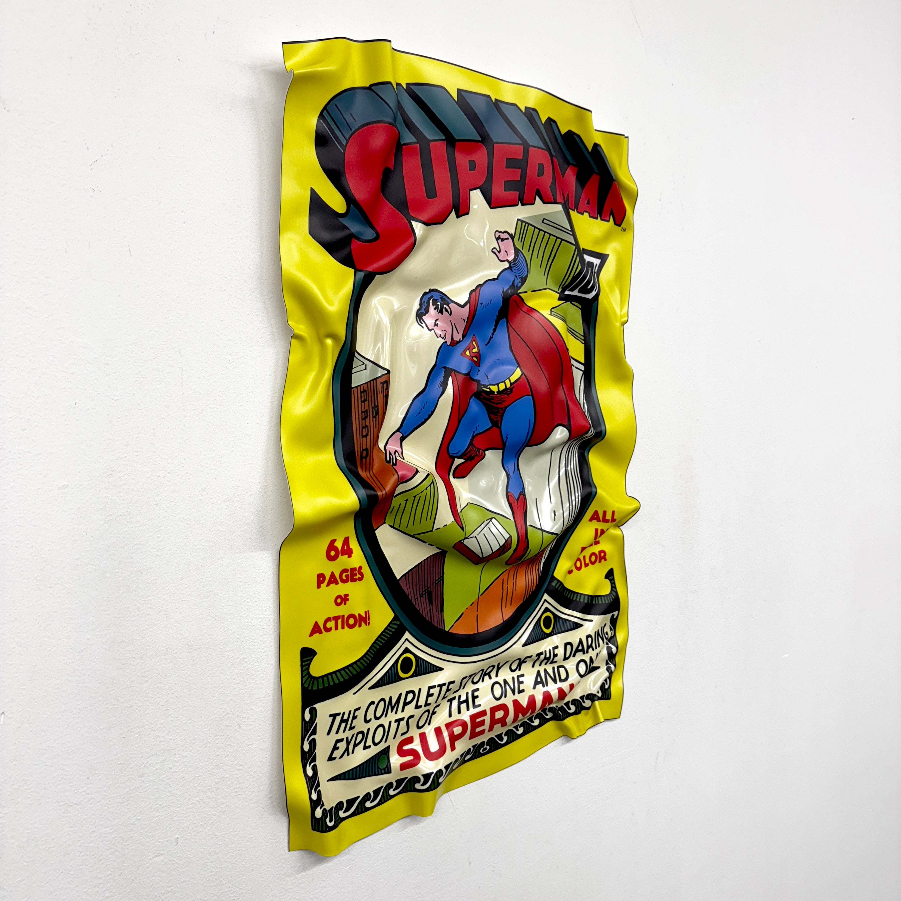 Tableau froissé - Superman "Vintage Comics"