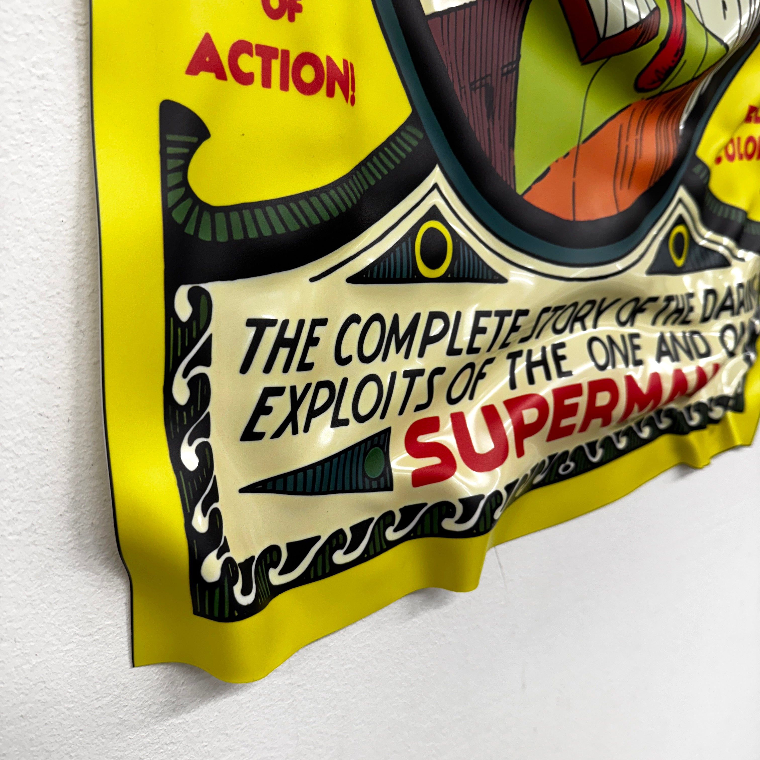 Tableau froissé - Superman "Vintage Comics"