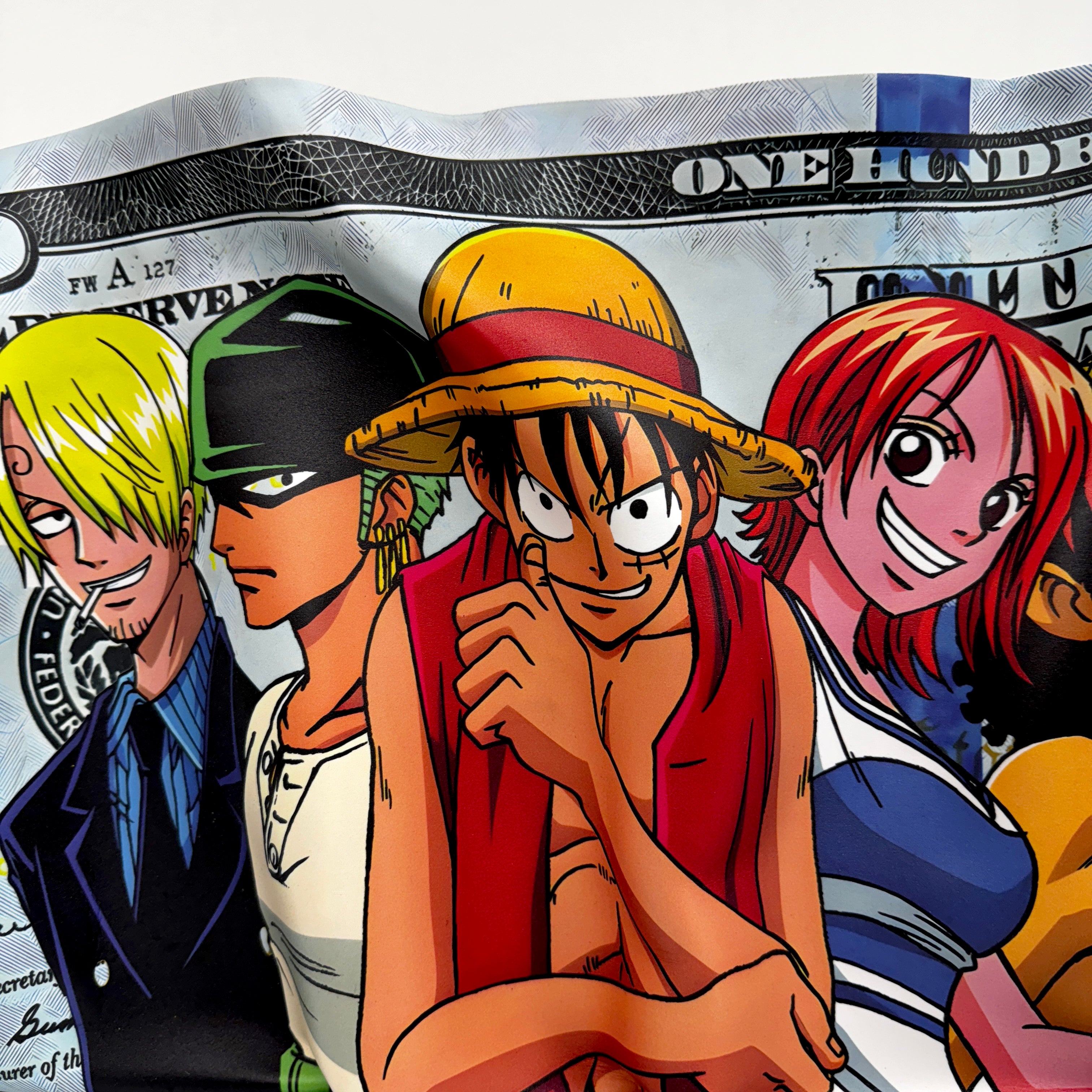 Sculpture froissé - One Piece "Dollar Art"