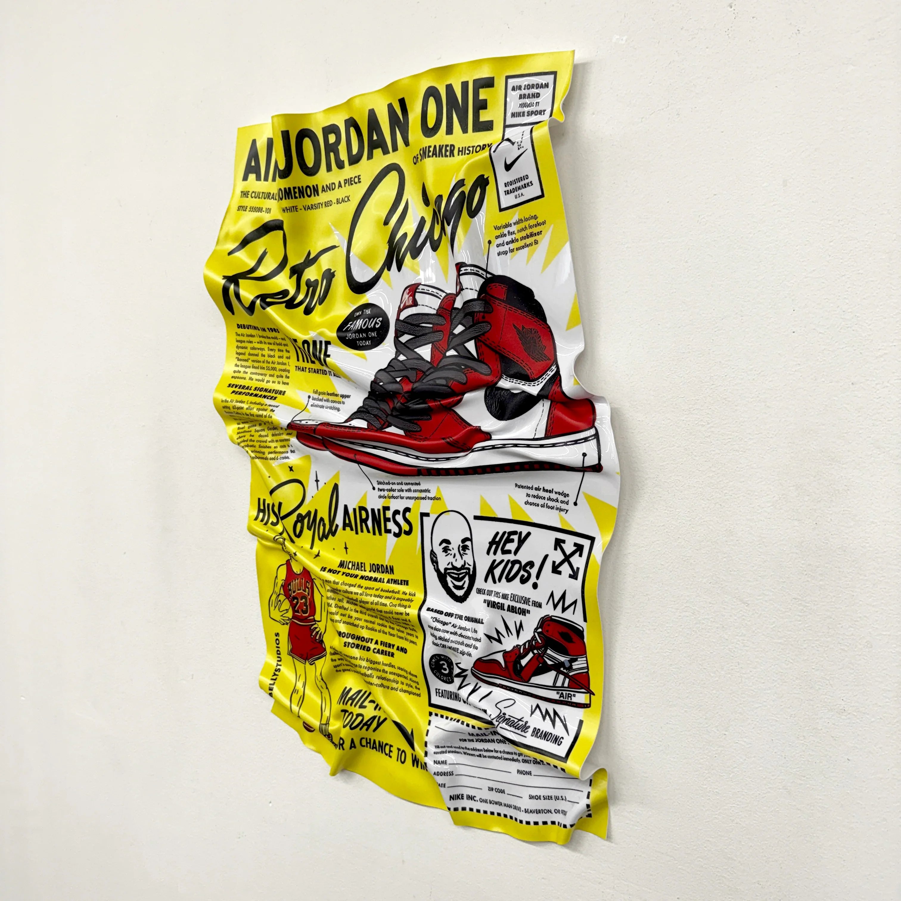 Crumpled Table – Air Jordan One "Retro Chicago"