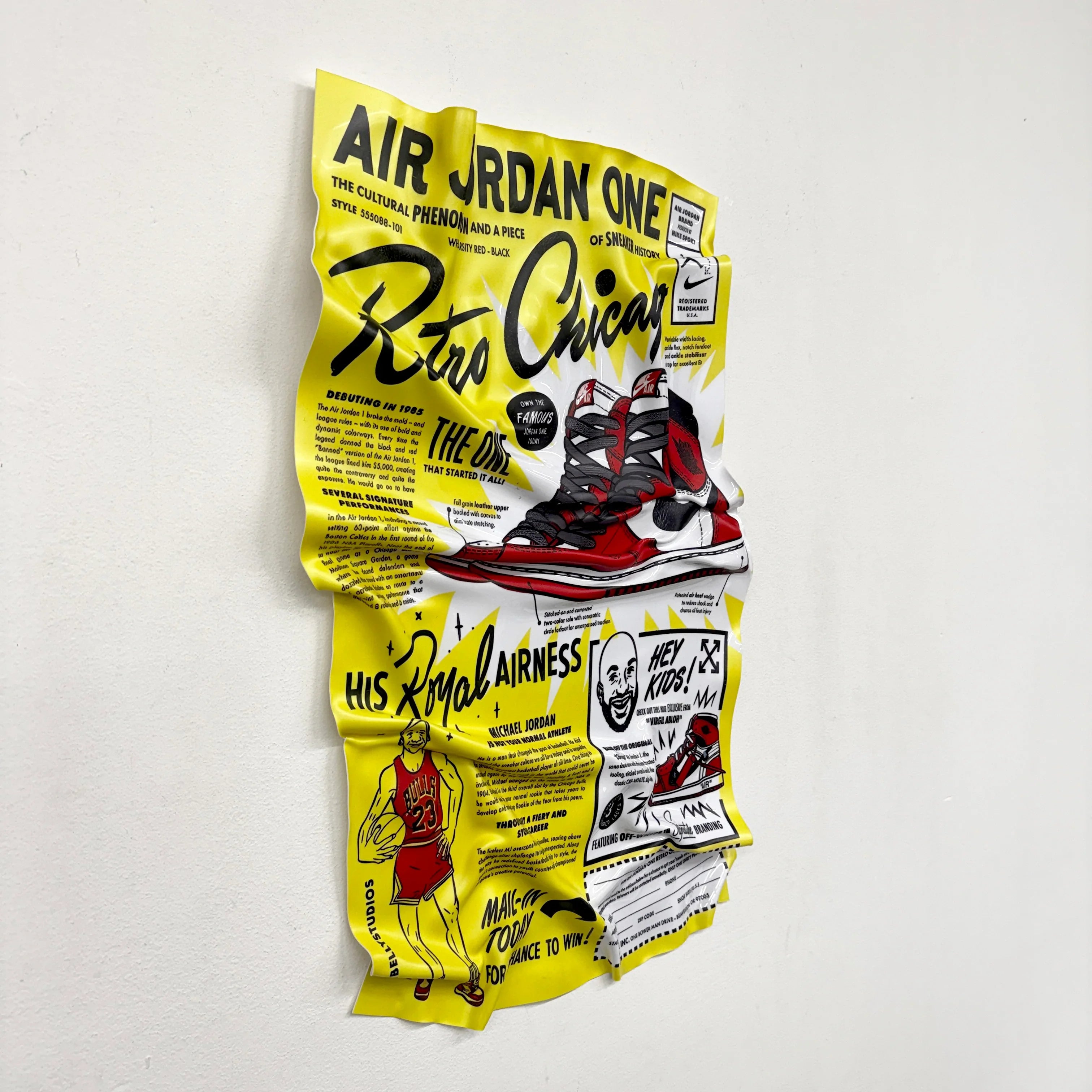 Crumpled Table – Air Jordan One "Retro Chicago"