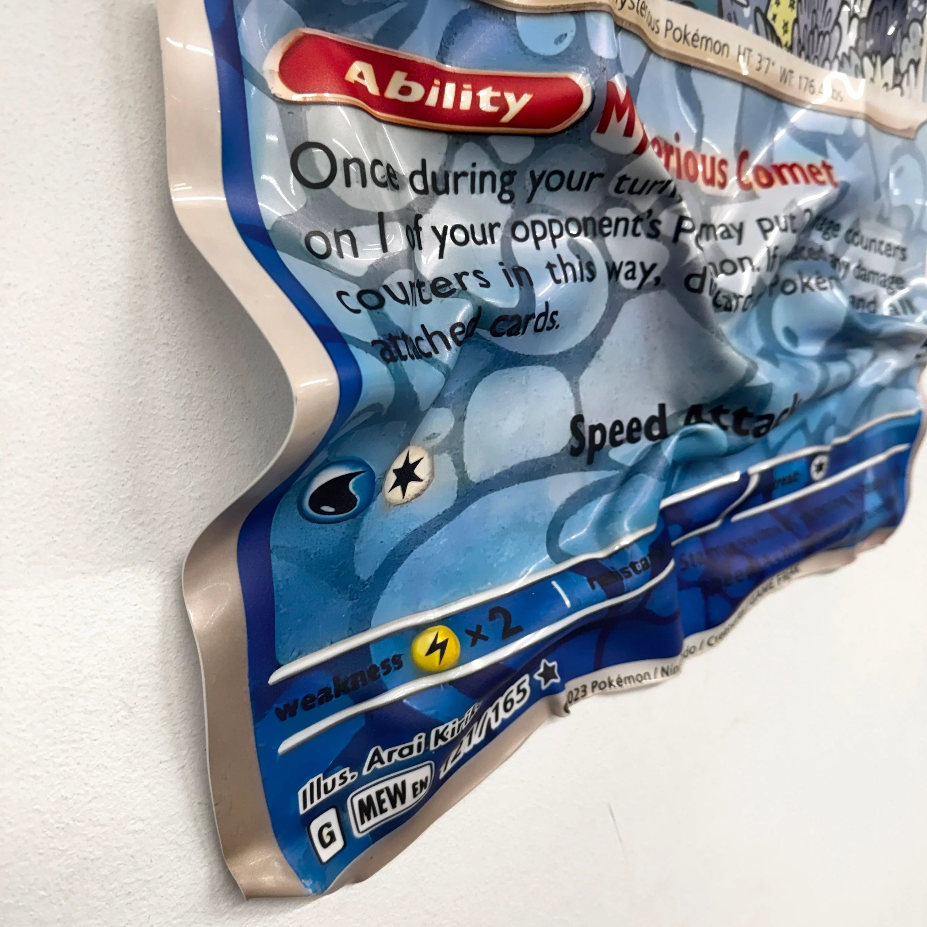 Tableau froissé – Carte Pokémon "Starmie Mysterious Comet"