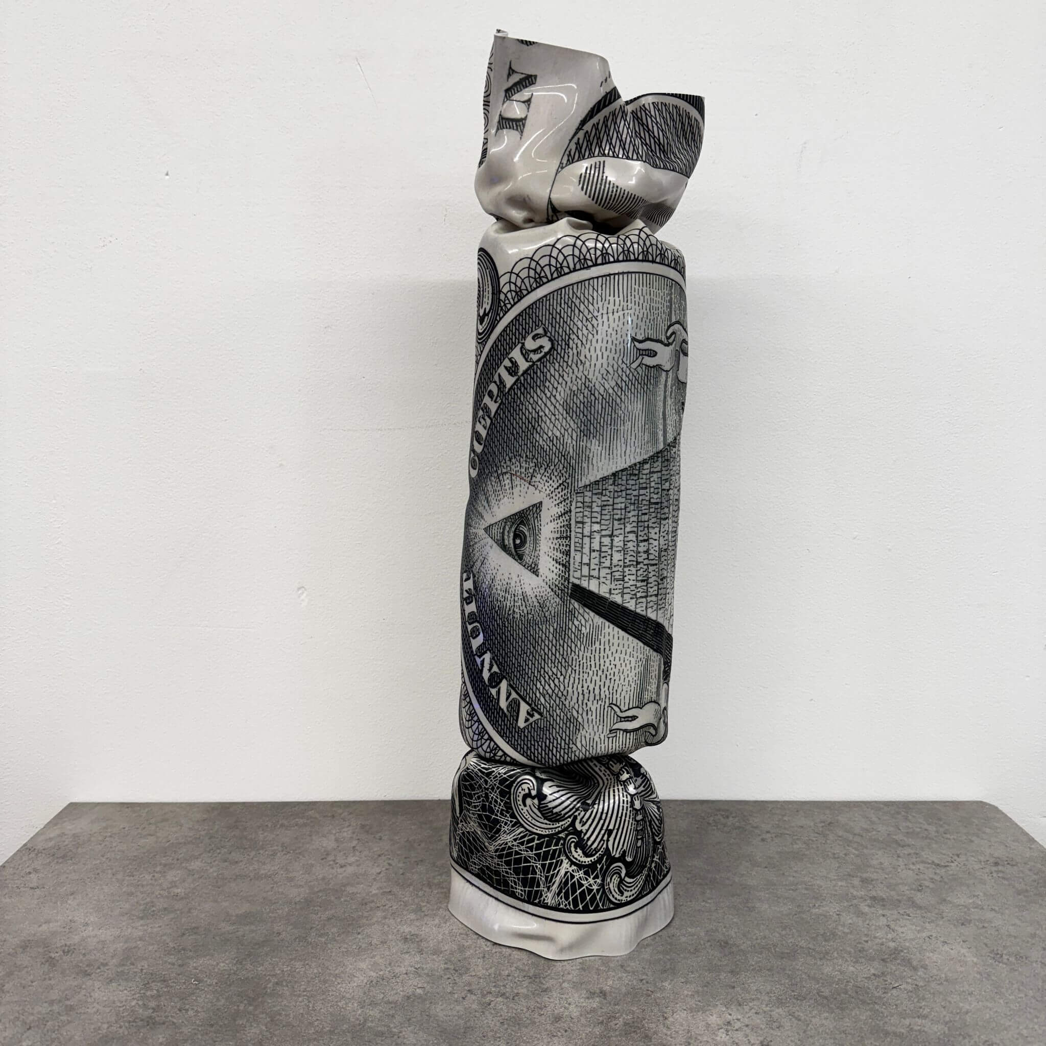 Sculpture Déco Billet Américain - Sculpture Artistique