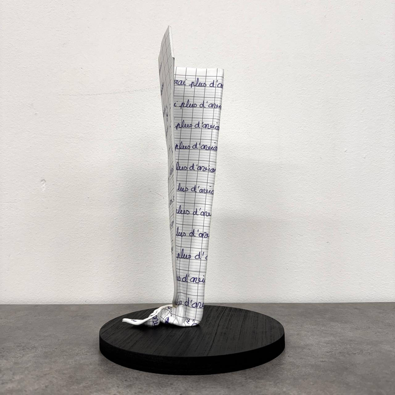 Sculpture Déco Avion Manuscrit Scolaire – Sculpture moderne AVA