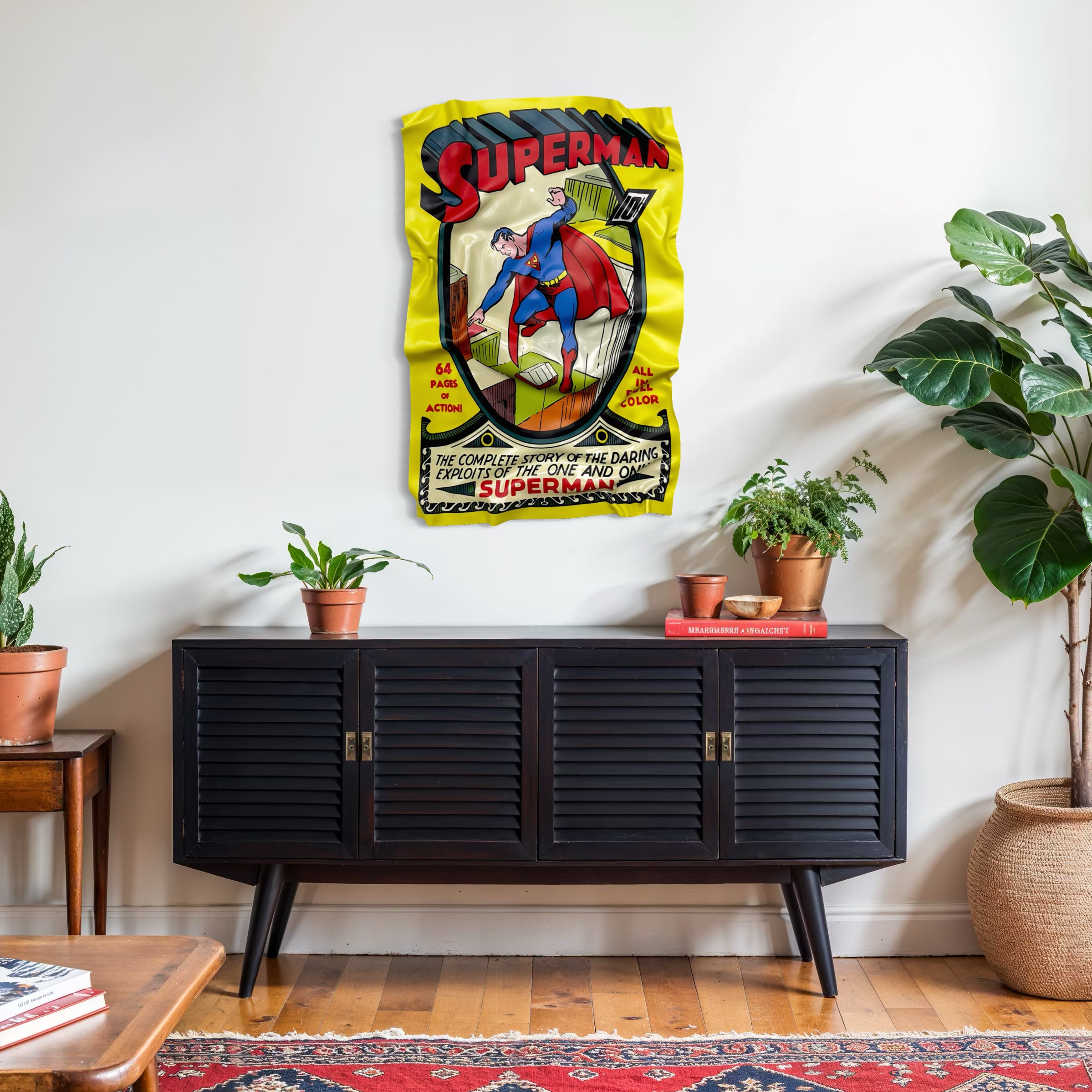 Tableau froissé - Superman "Vintage Comics"