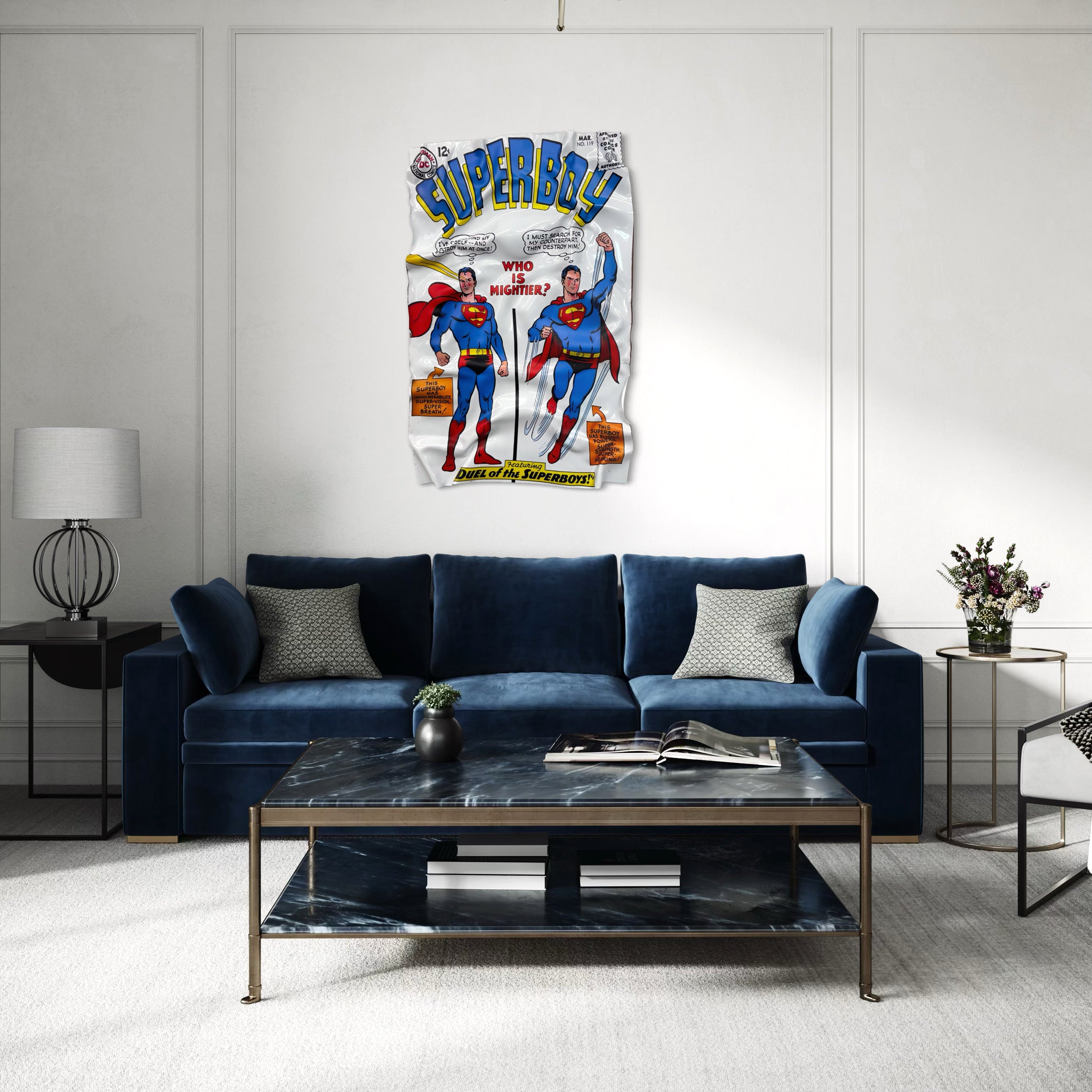 Tableau froissé - Superboy "Duel of the Superboys"