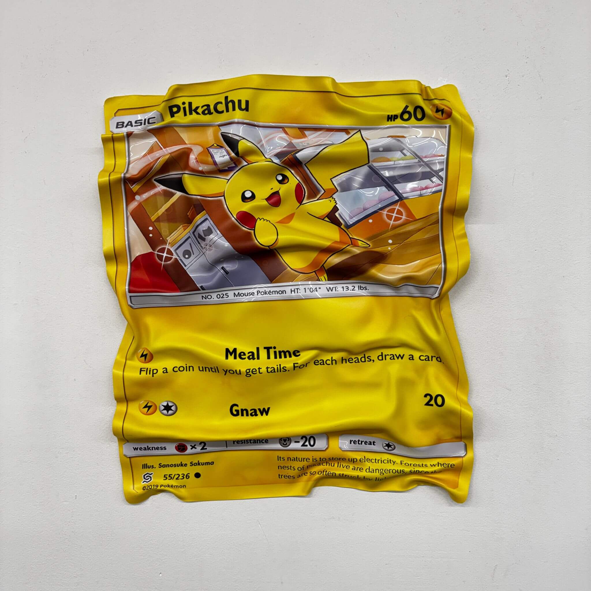 Tableau Déco Carte Pokémon Pikachu – Tableau froissé