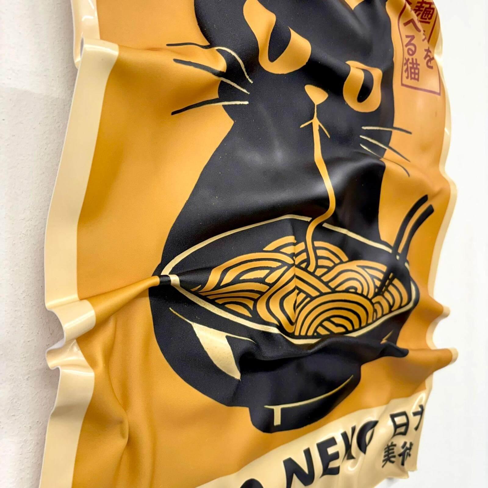 Tableau Déco Kuro Neko Ramen – Tableau froissé