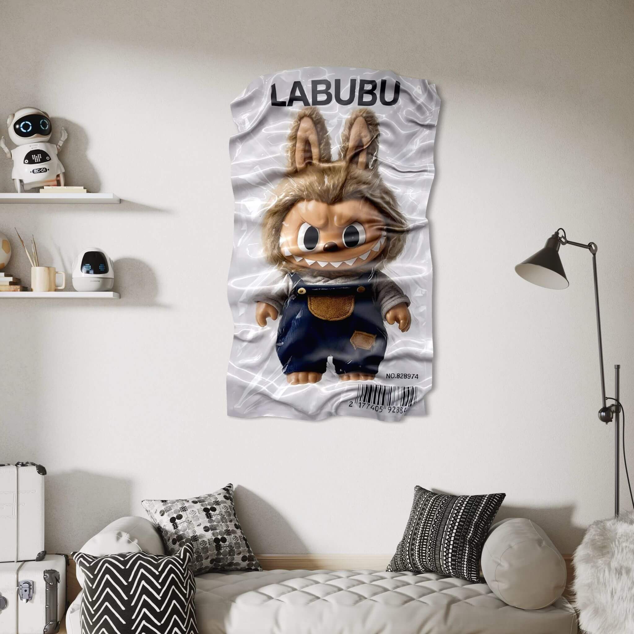 Tableau Déco Labubu – Tableau froissé