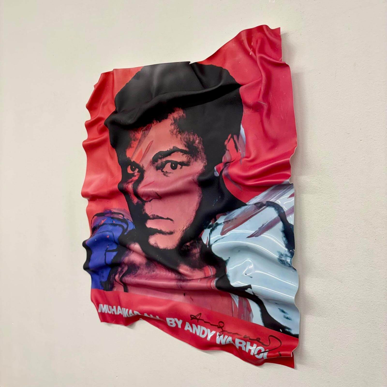 Tableau Déco Muhammad Ali x Warhol – Tableau froissé