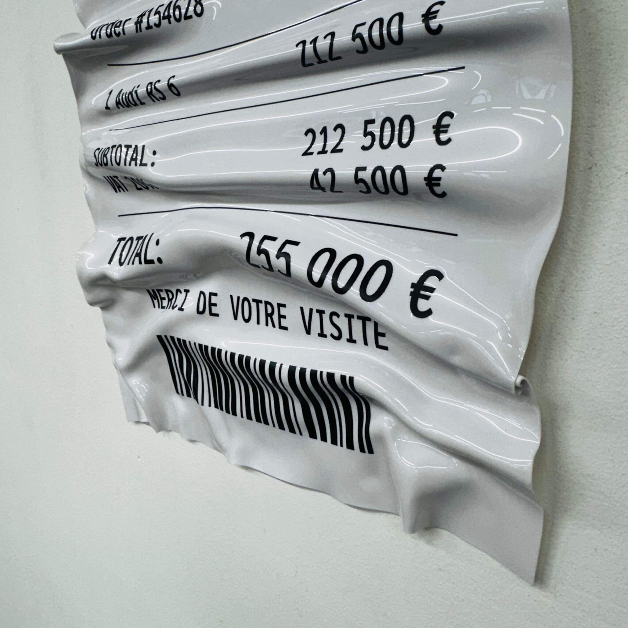 Zerknittertes Tableau - Ticket "Hermès"