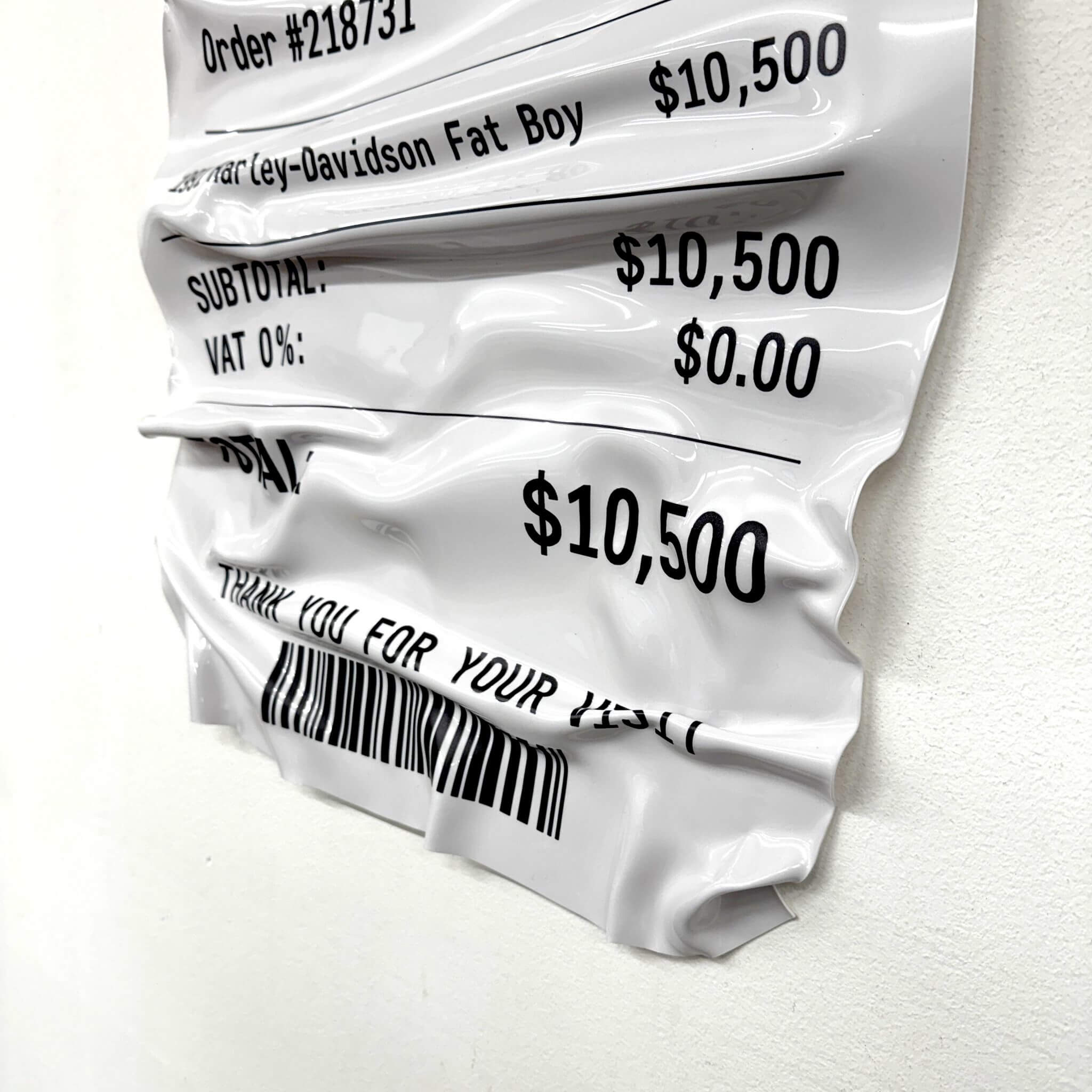 Tableau Déco Ticket “Harley-Davidson” – Tableau froissé