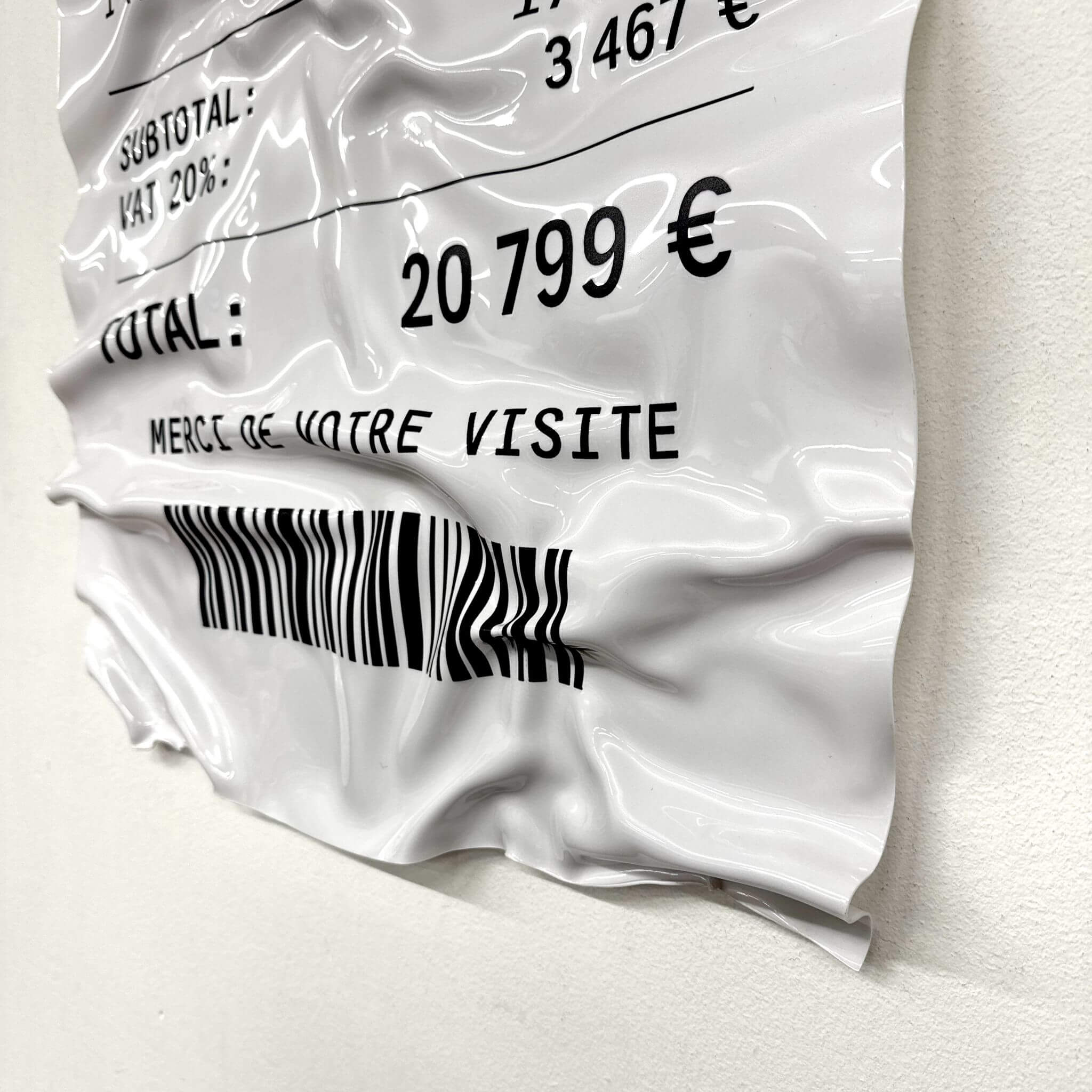 Tableau Déco Ticket “Yamaha YZF-R1” – Tableau froissé