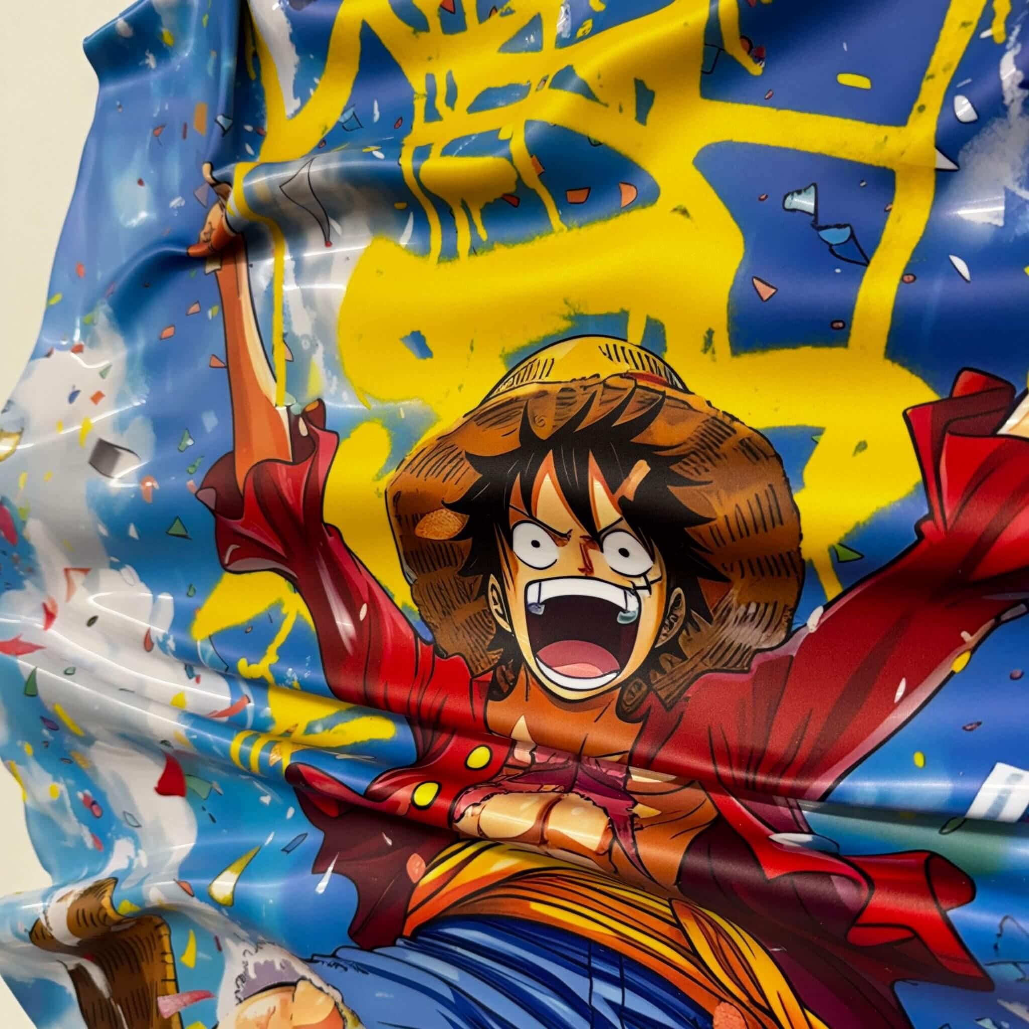 Tableau froissé One Piece "Luffy - Joie et Victoire"