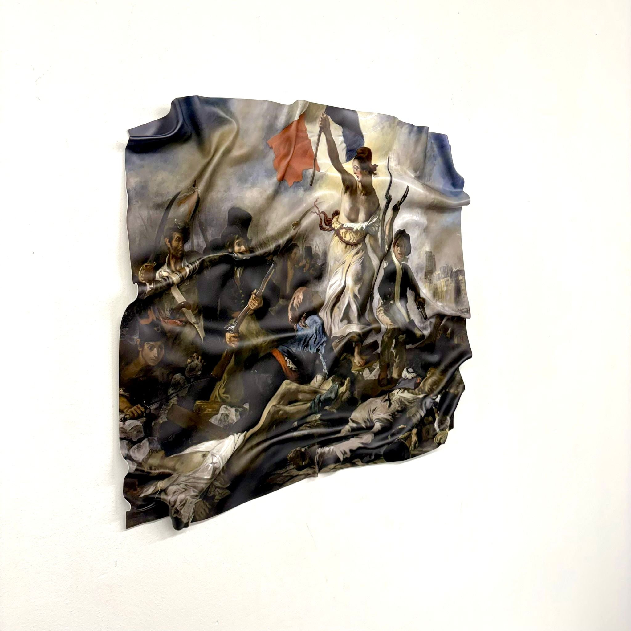 Tableau Déco “La Liberté guidant le peuple” – Tableau froissé