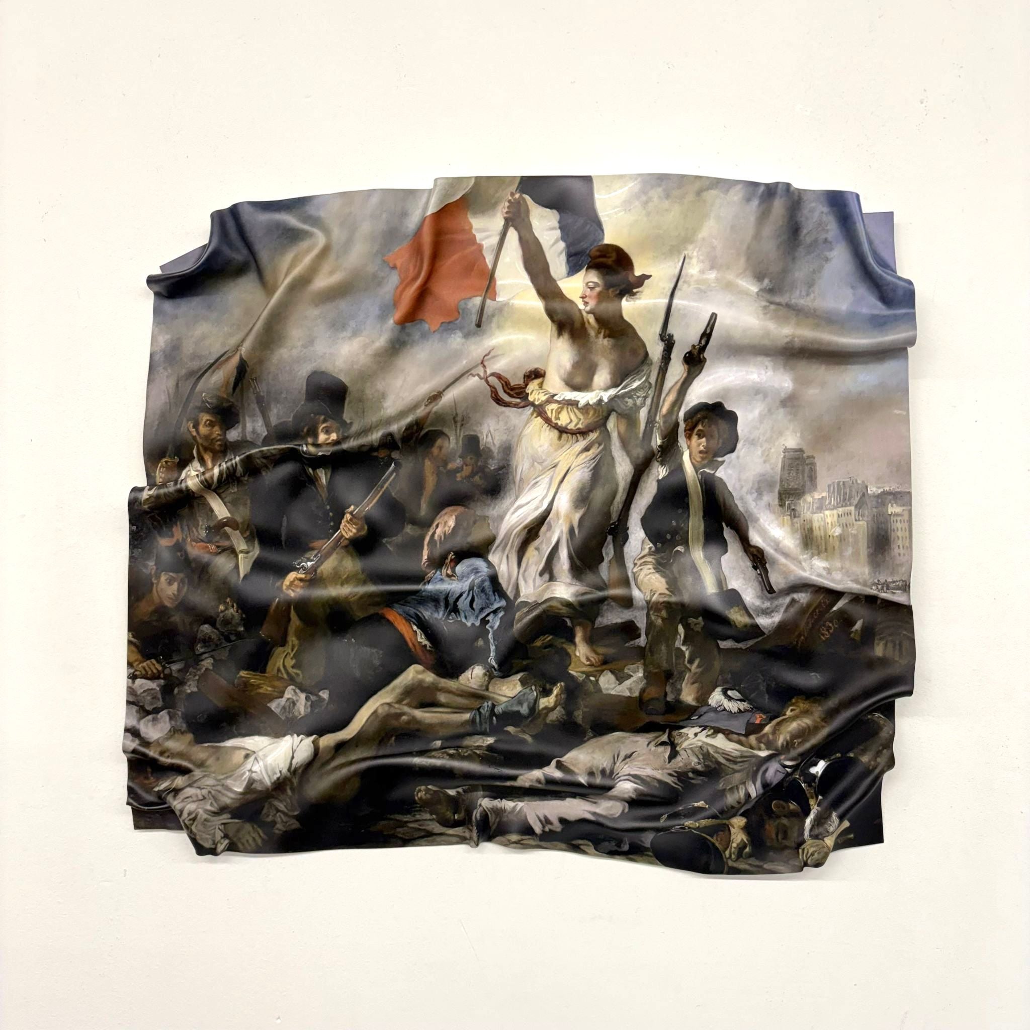 Tableau Déco “La Liberté guidant le peuple” – Tableau froissé