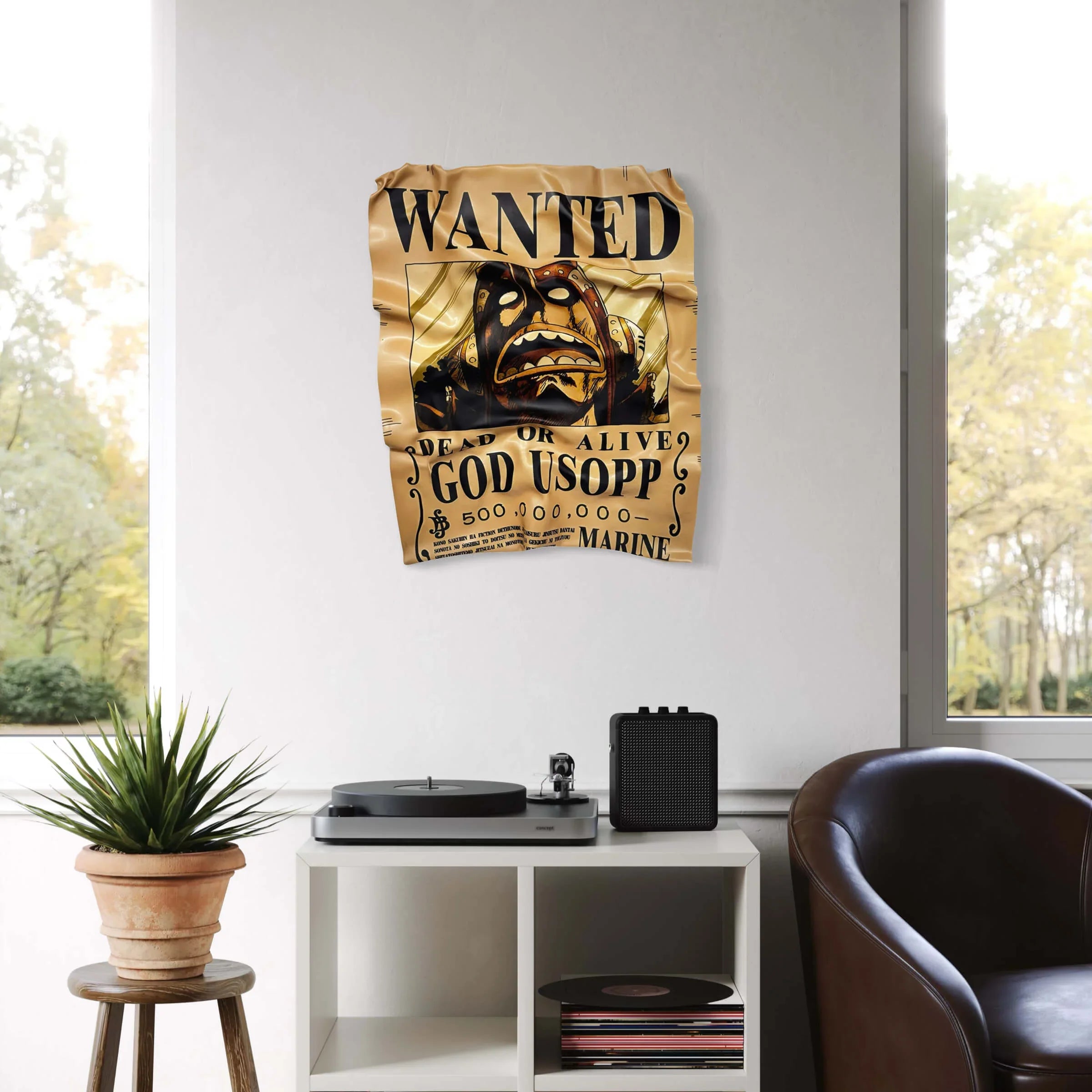 Tableau froissé – Affiche One Piece "Wanted God Usopp"