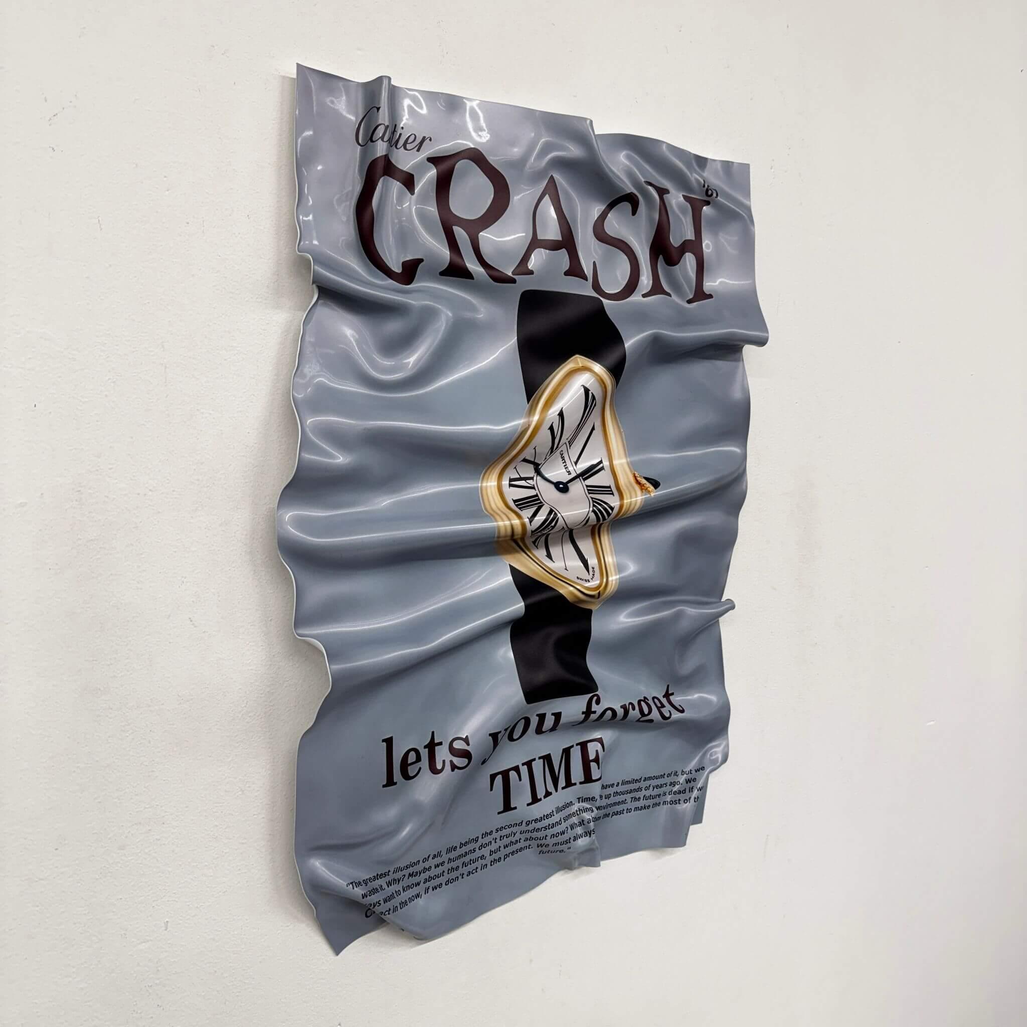Tableau froissé – Affiche Cartier "Crash"