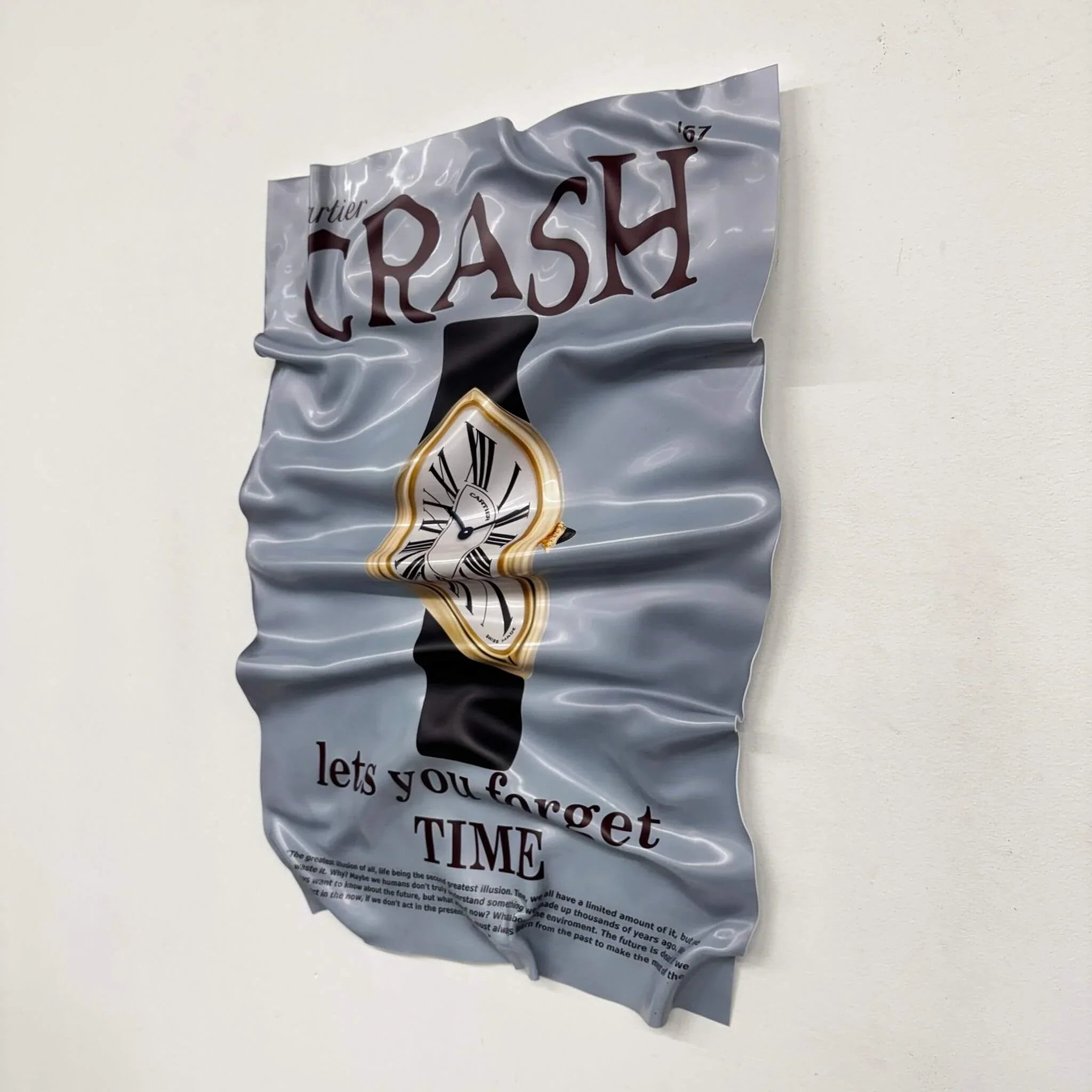 Tableau froissé – Affiche Cartier "Crash"