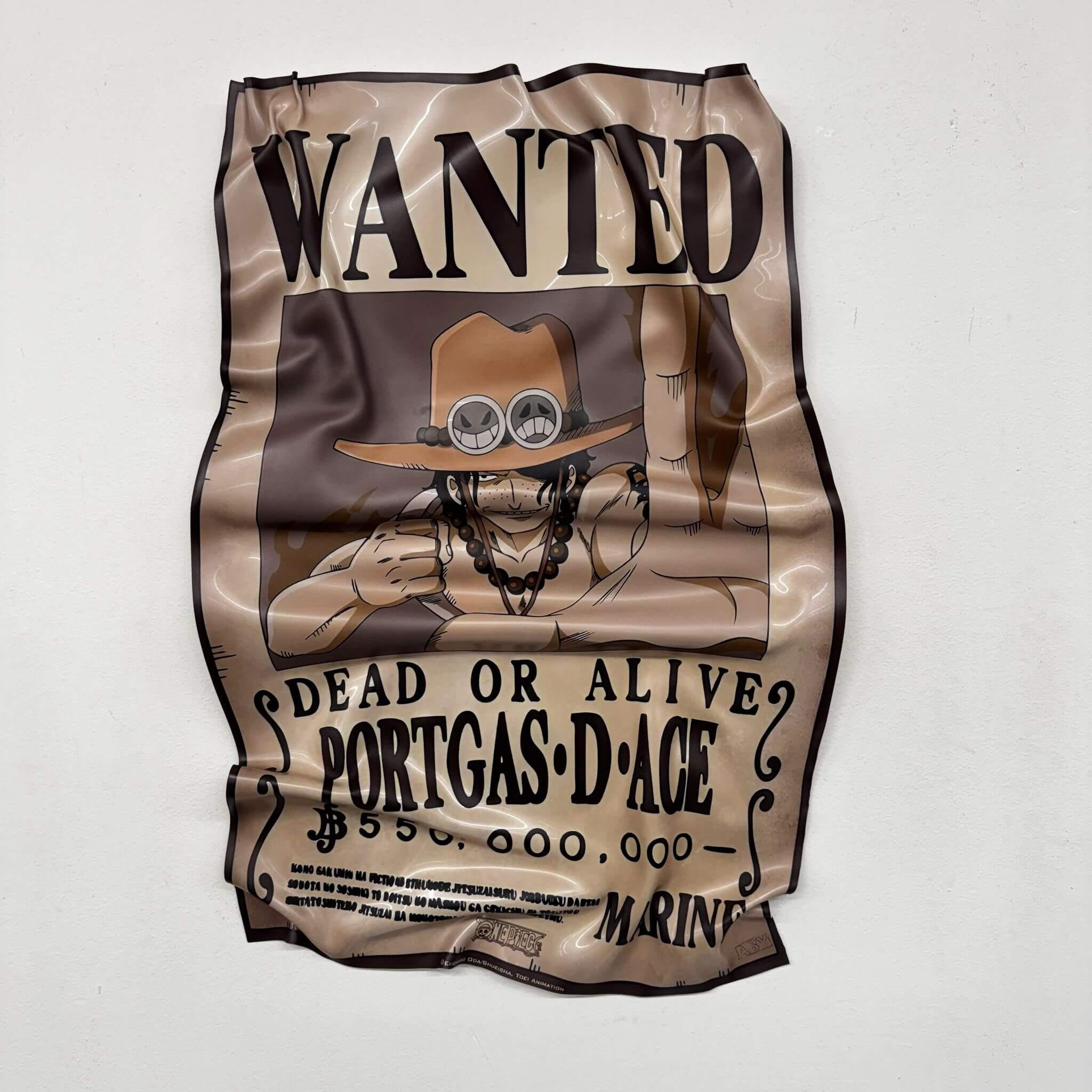 Tableau froissé – Affiche One Piece "Portgas D. Ace"