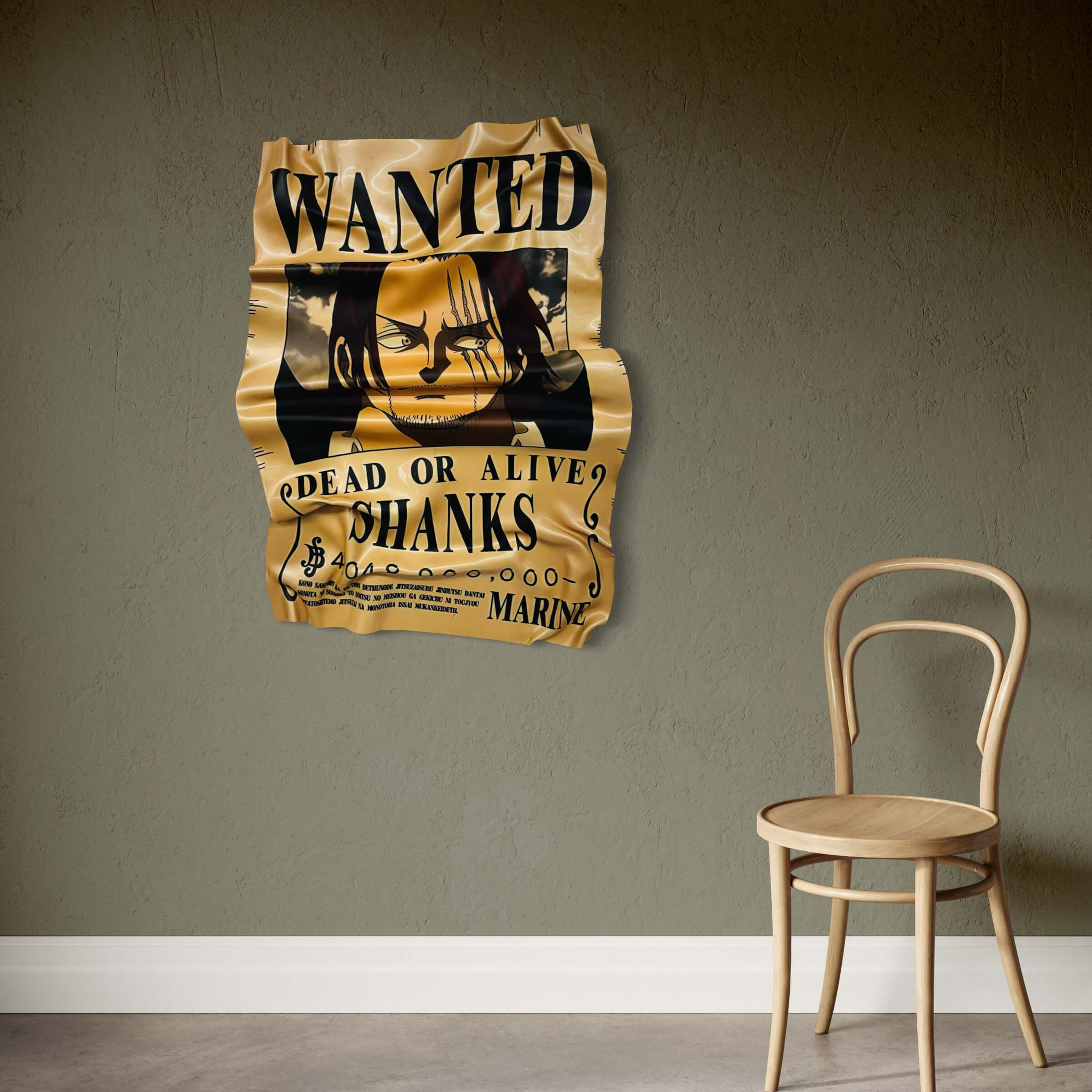 Tableau froissé – Affiche One Piece "Shanks Le Roux"