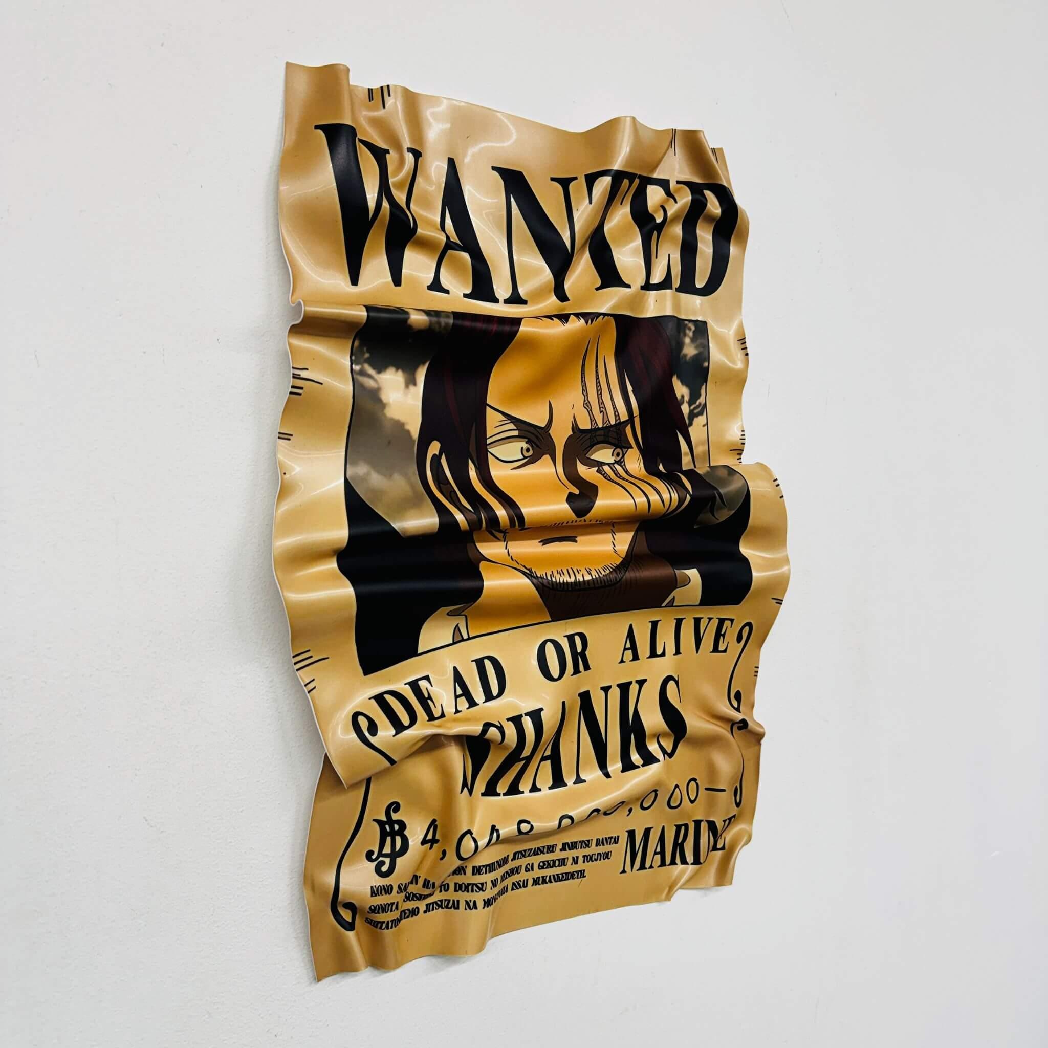 Tableau froissé – Affiche One Piece "Shanks Le Roux"