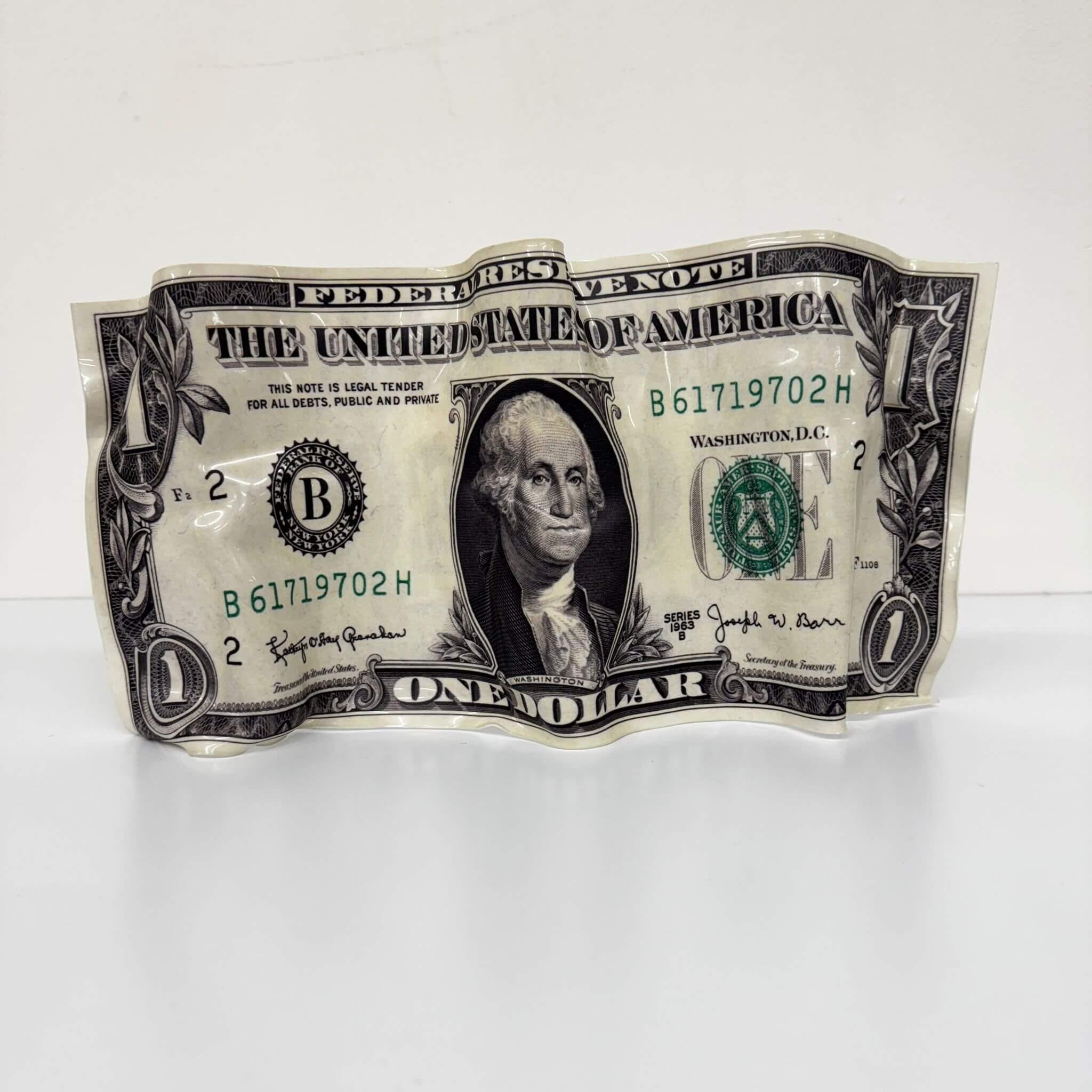 Tableau froissé – Billet 1 Dollar George Washington
