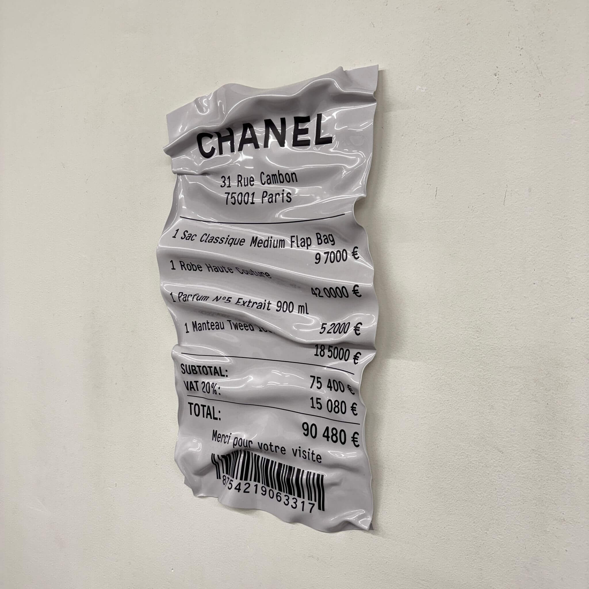 Tableau froissé – Chanel Paris