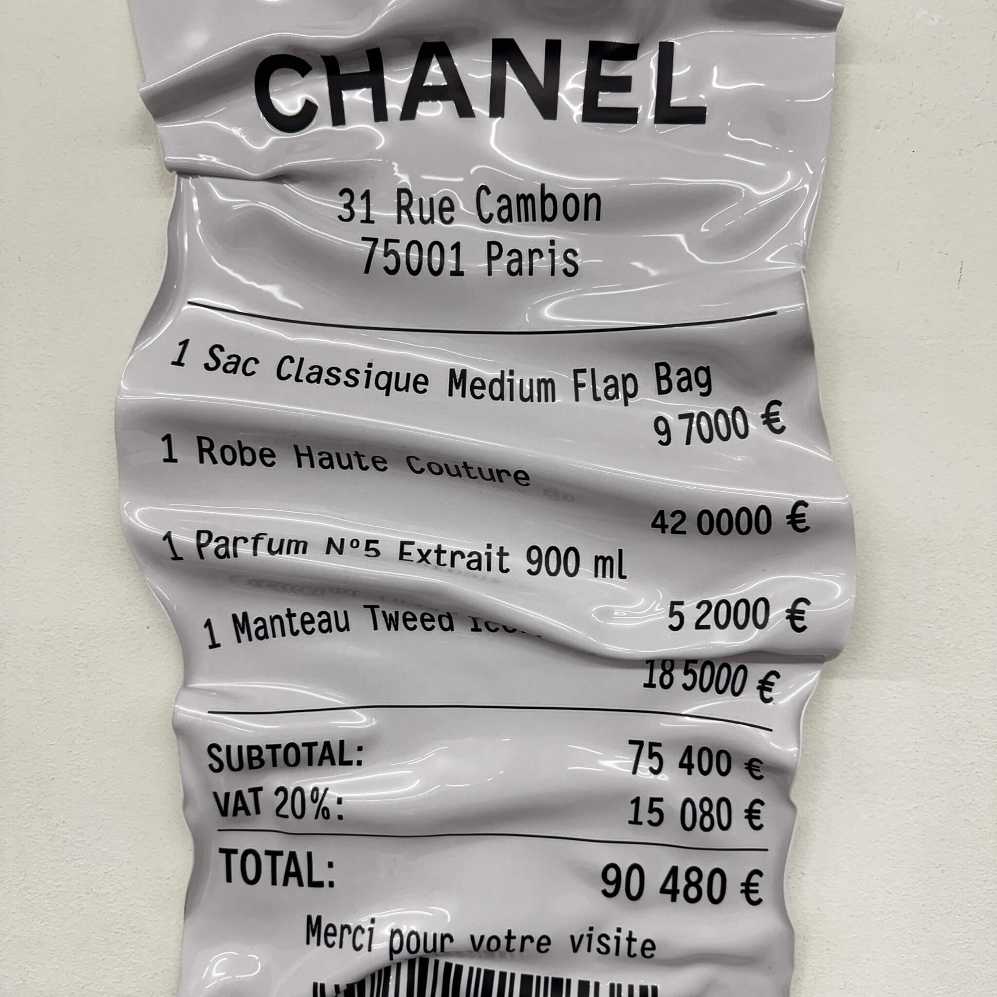 Tableau froissé – Chanel Paris