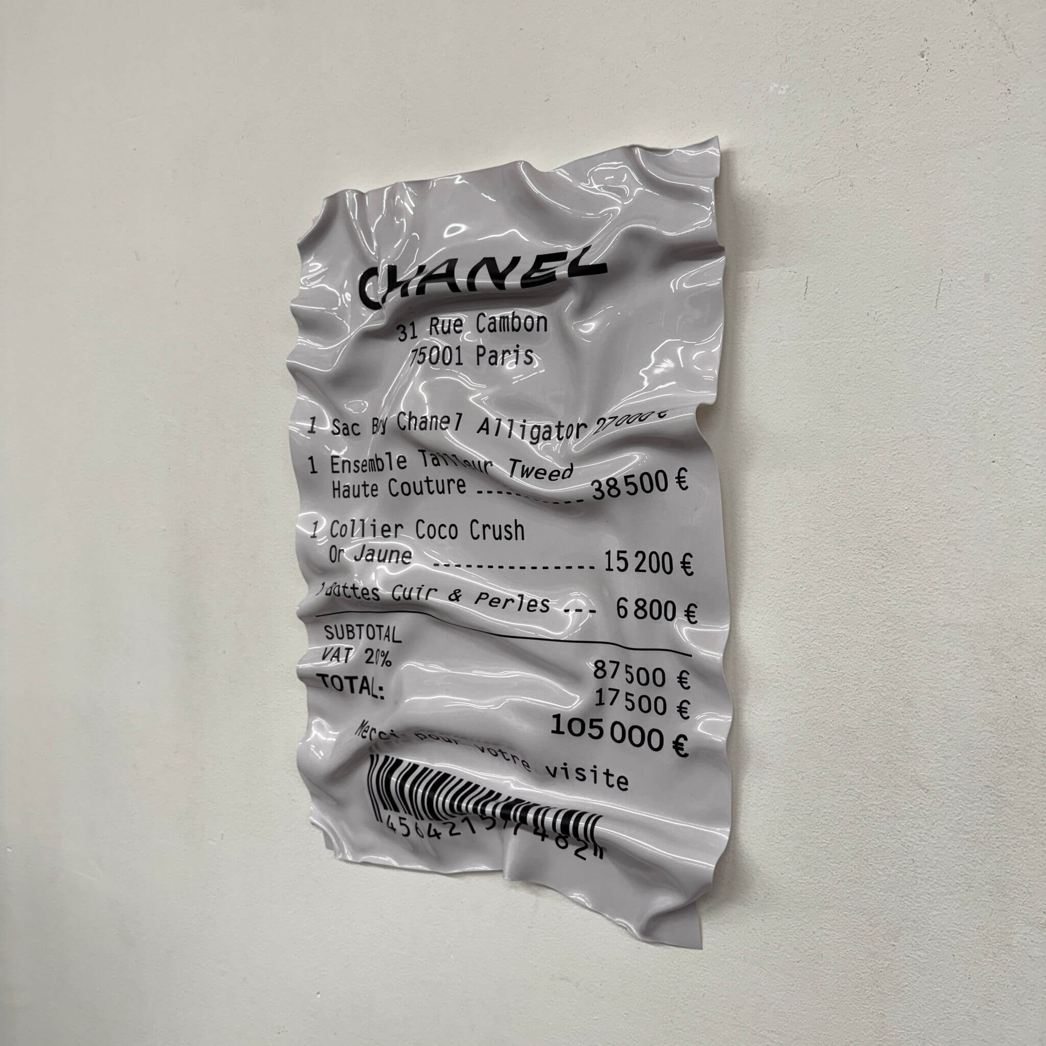 Tableau froissé – Chanel Rue Cambon