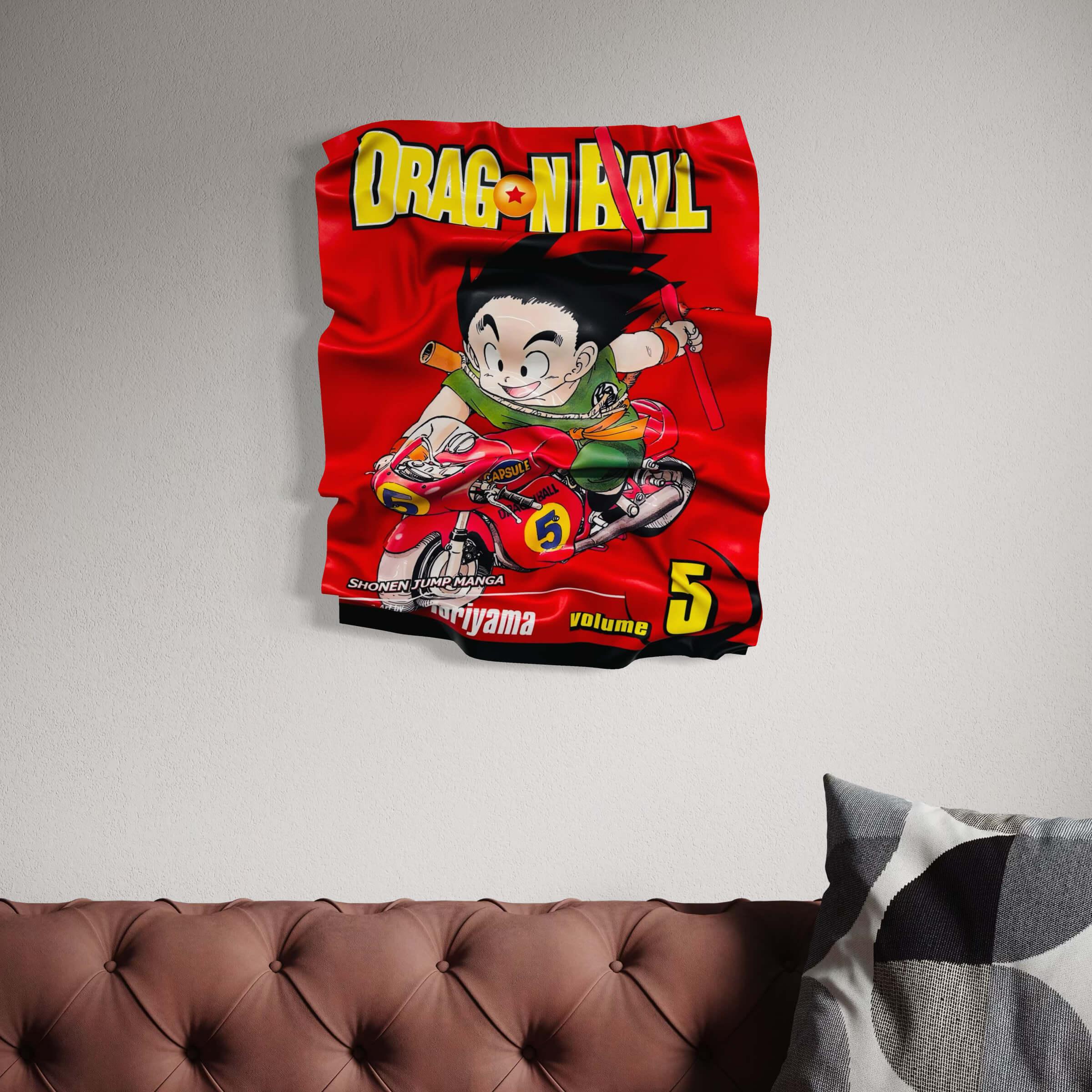 Tableau froissé – Dragon Ball "Goku sur Moto - Volume 5"