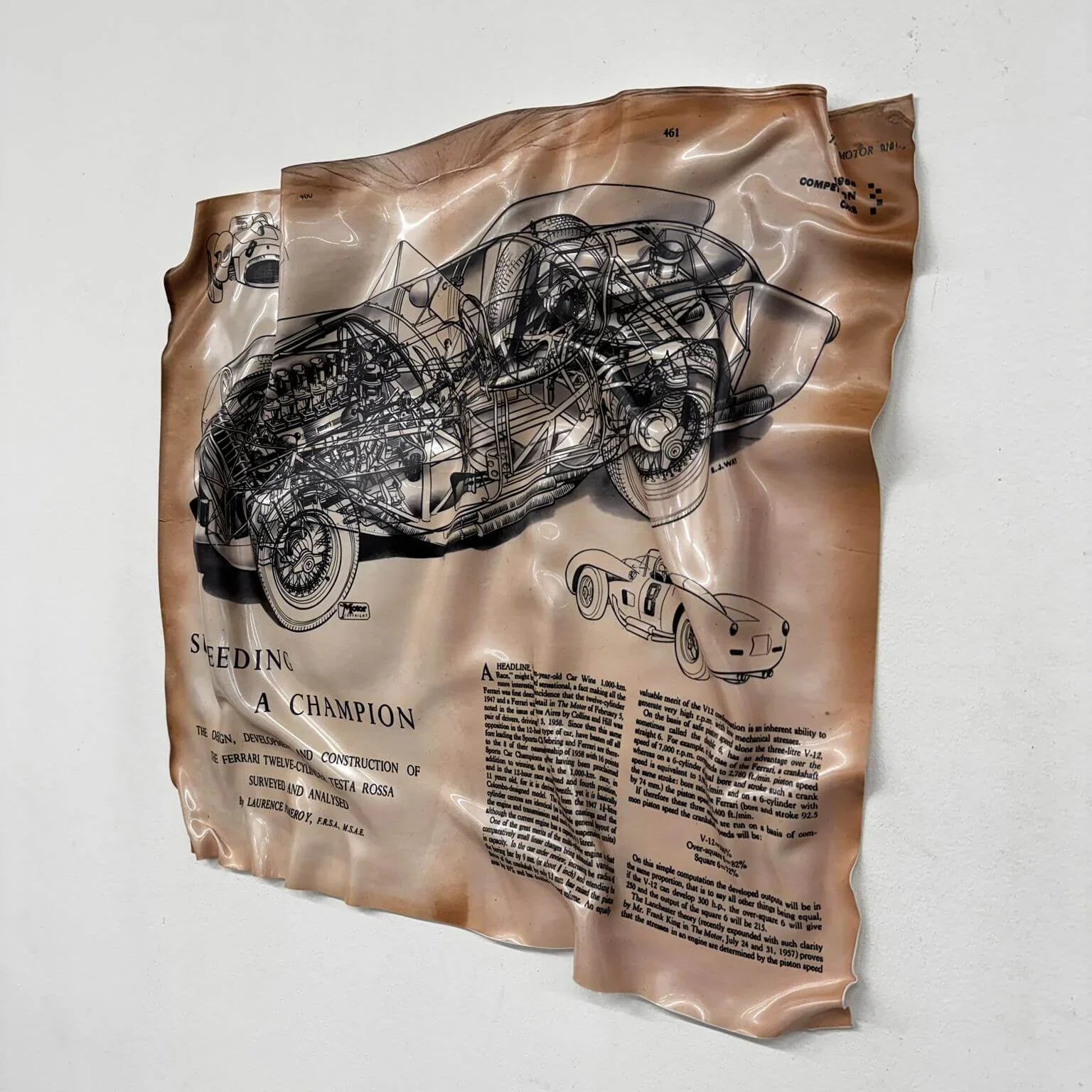 Tableau froissé – Ferrari Succeeding a Champion