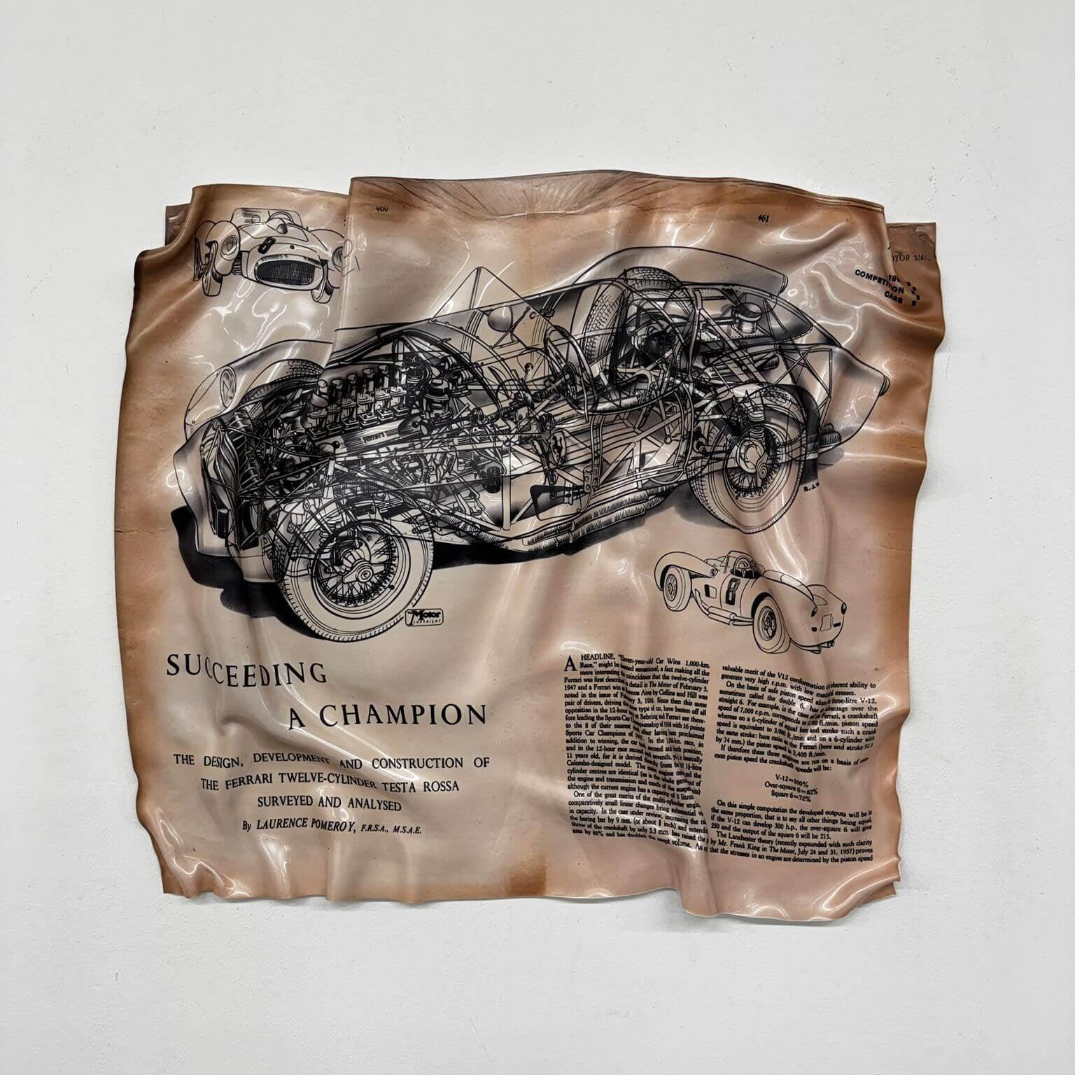 Tableau froissé – Ferrari Succeeding a Champion