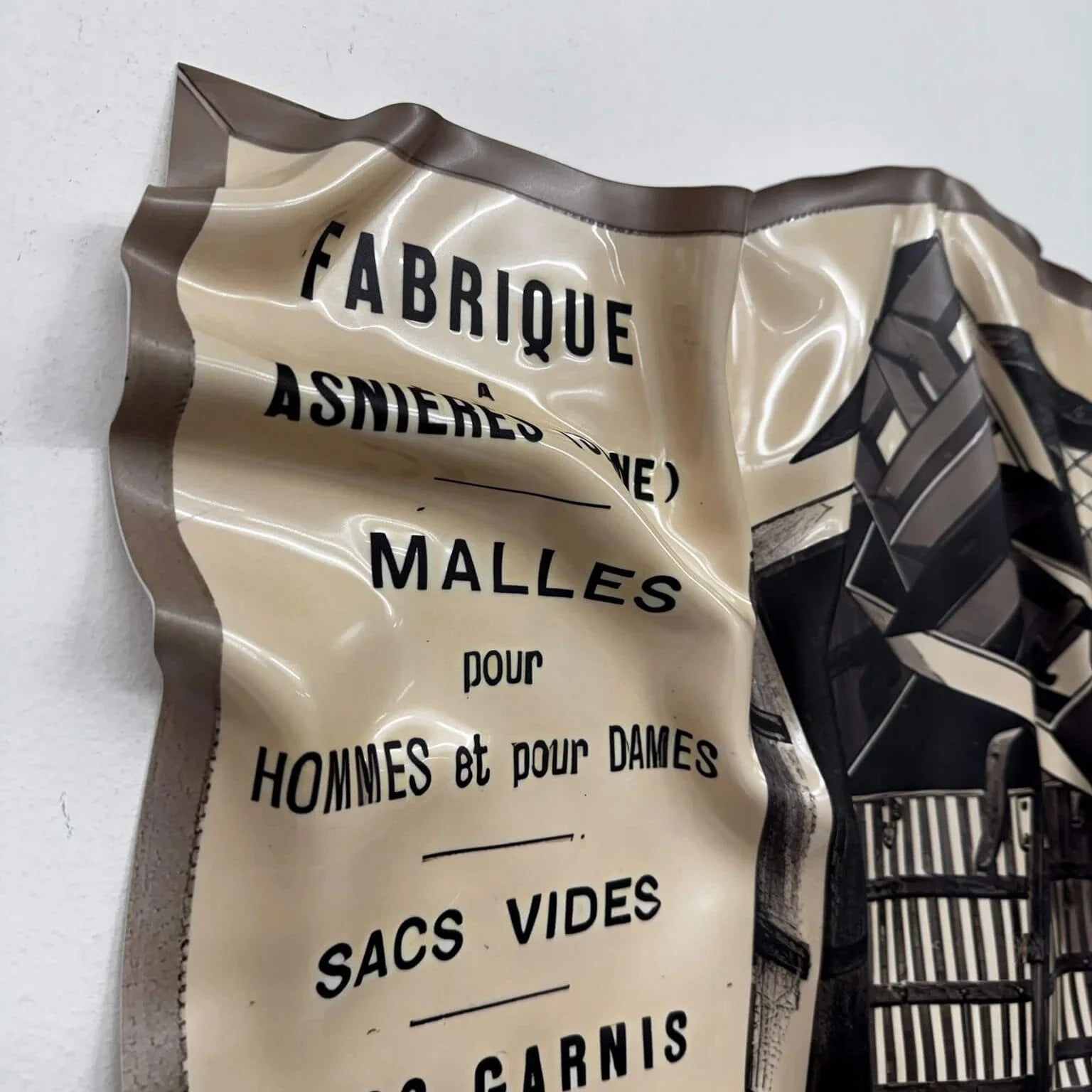 Tableau froissé – Louis Vuitton Vintage Paris Londres