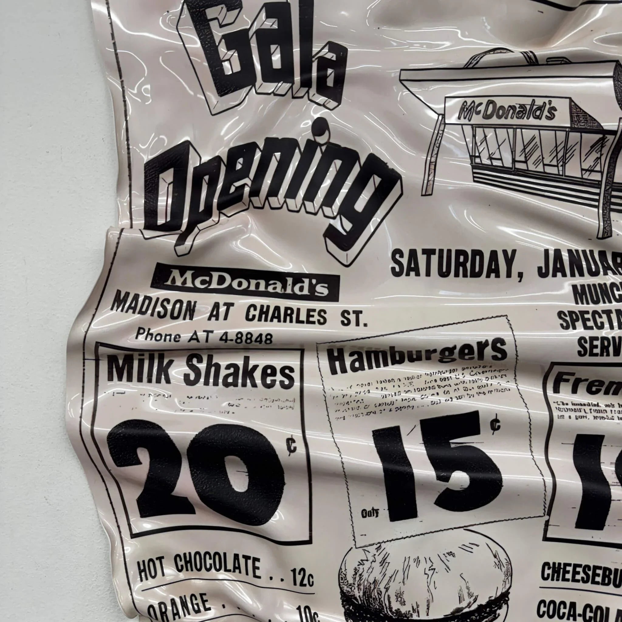 Zerknittertes Tableau – McDonald’s Galaeröffnung