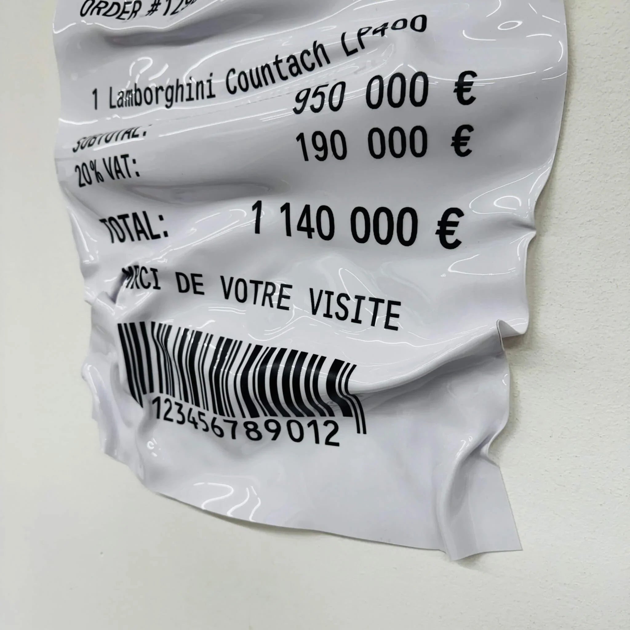 Tableau arrugado – Entrada "Lamborghini Countach LP400"