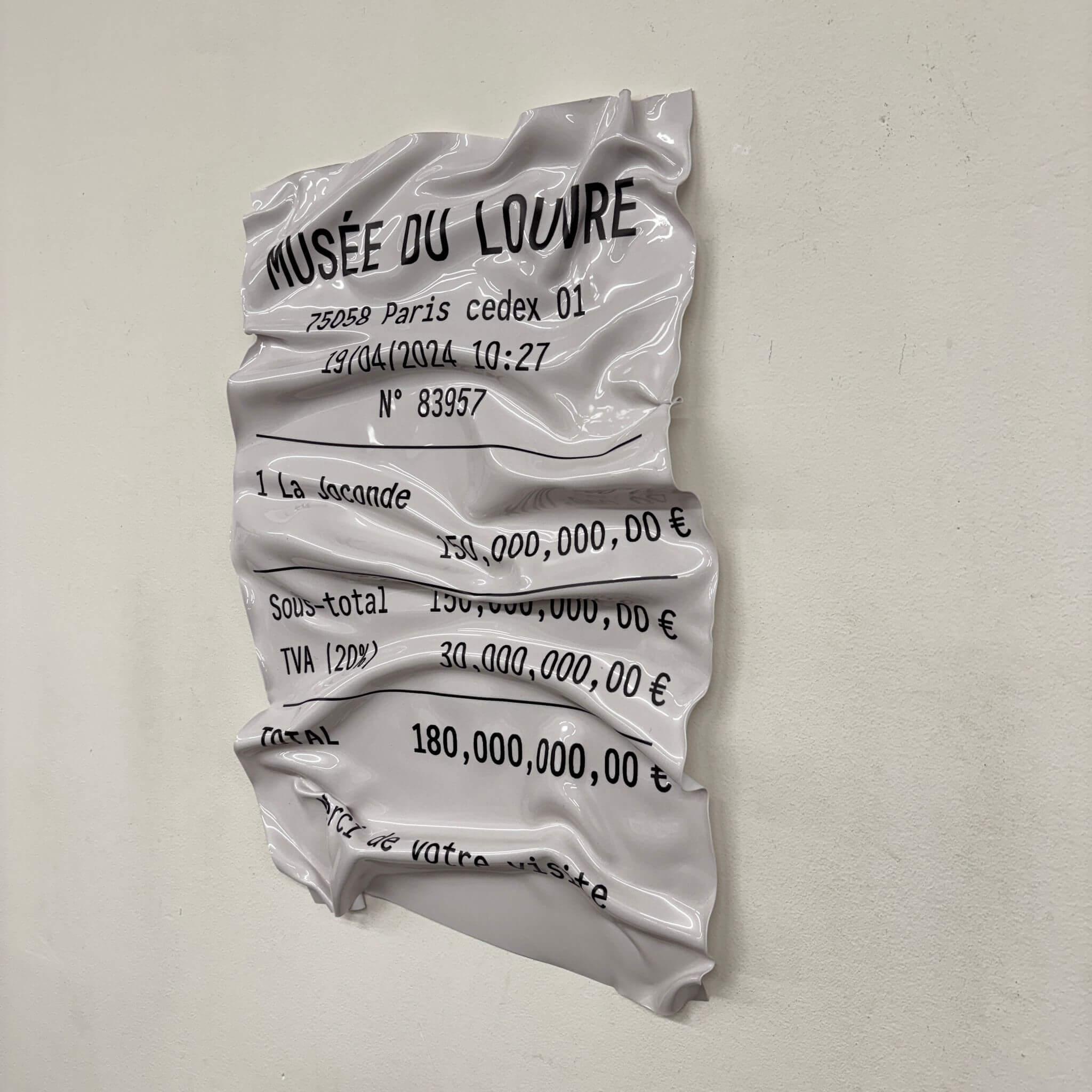 Zerknittertes Tableau - Ticket "Dior"