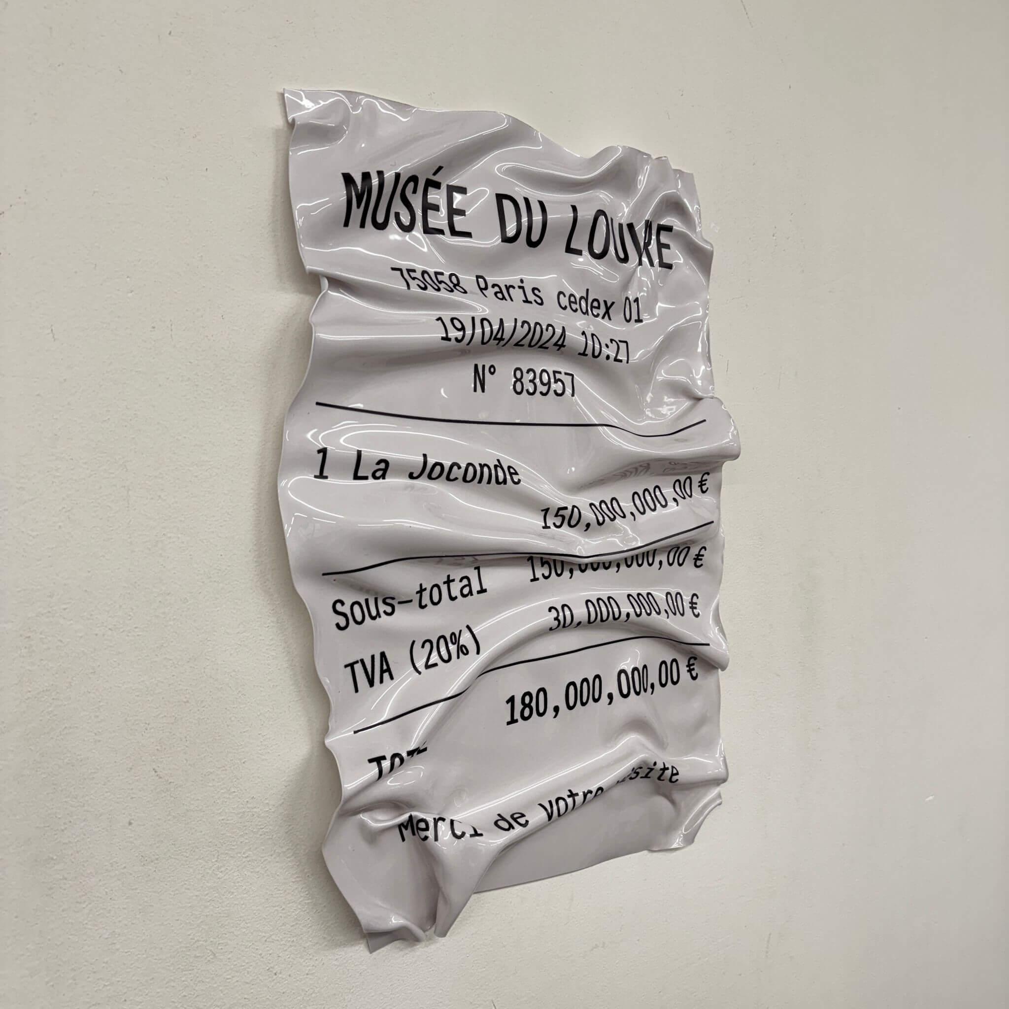 Zerknittertes Tableau - Ticket "Dior"