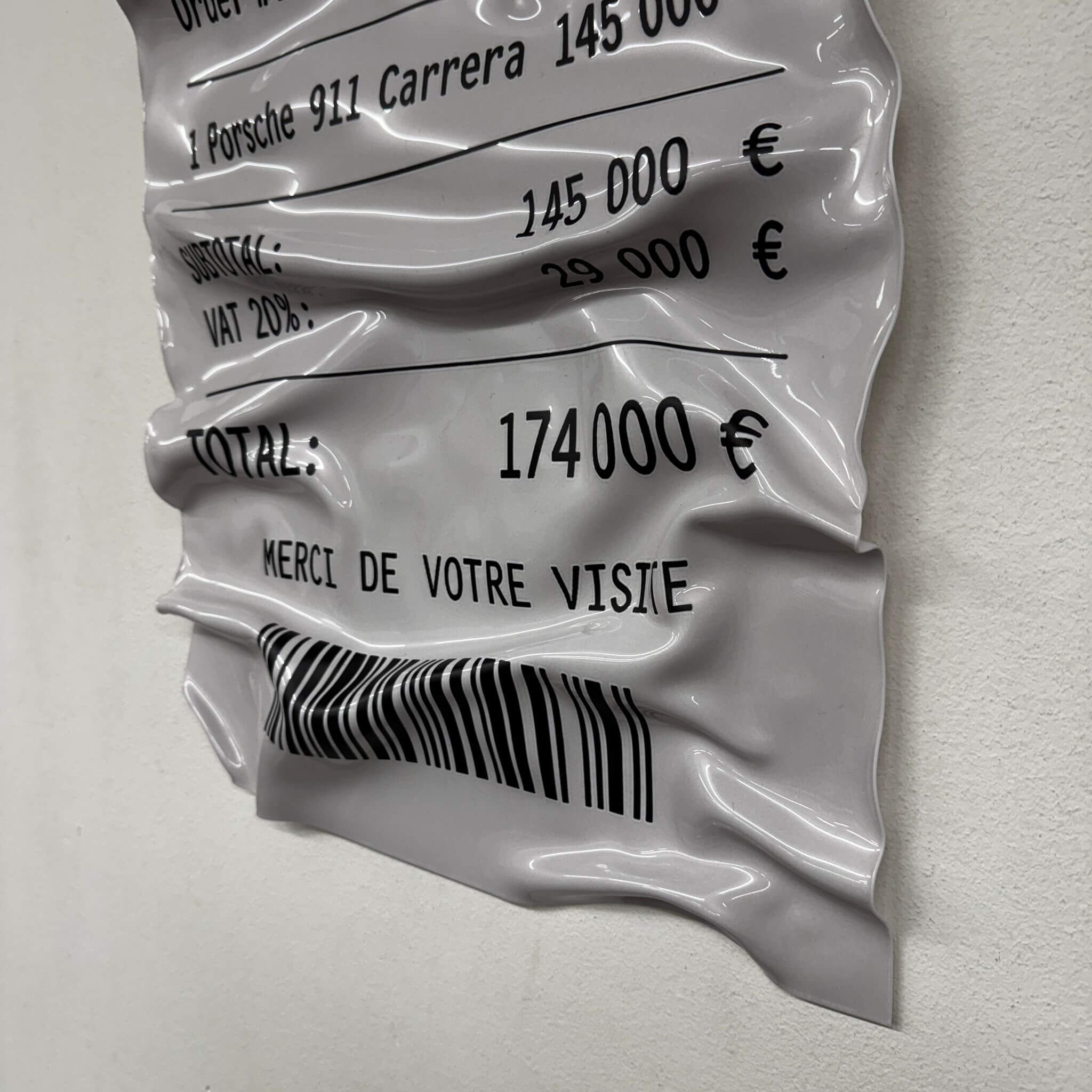 Tableau froissé – Ticket Porsche 911 Carrera