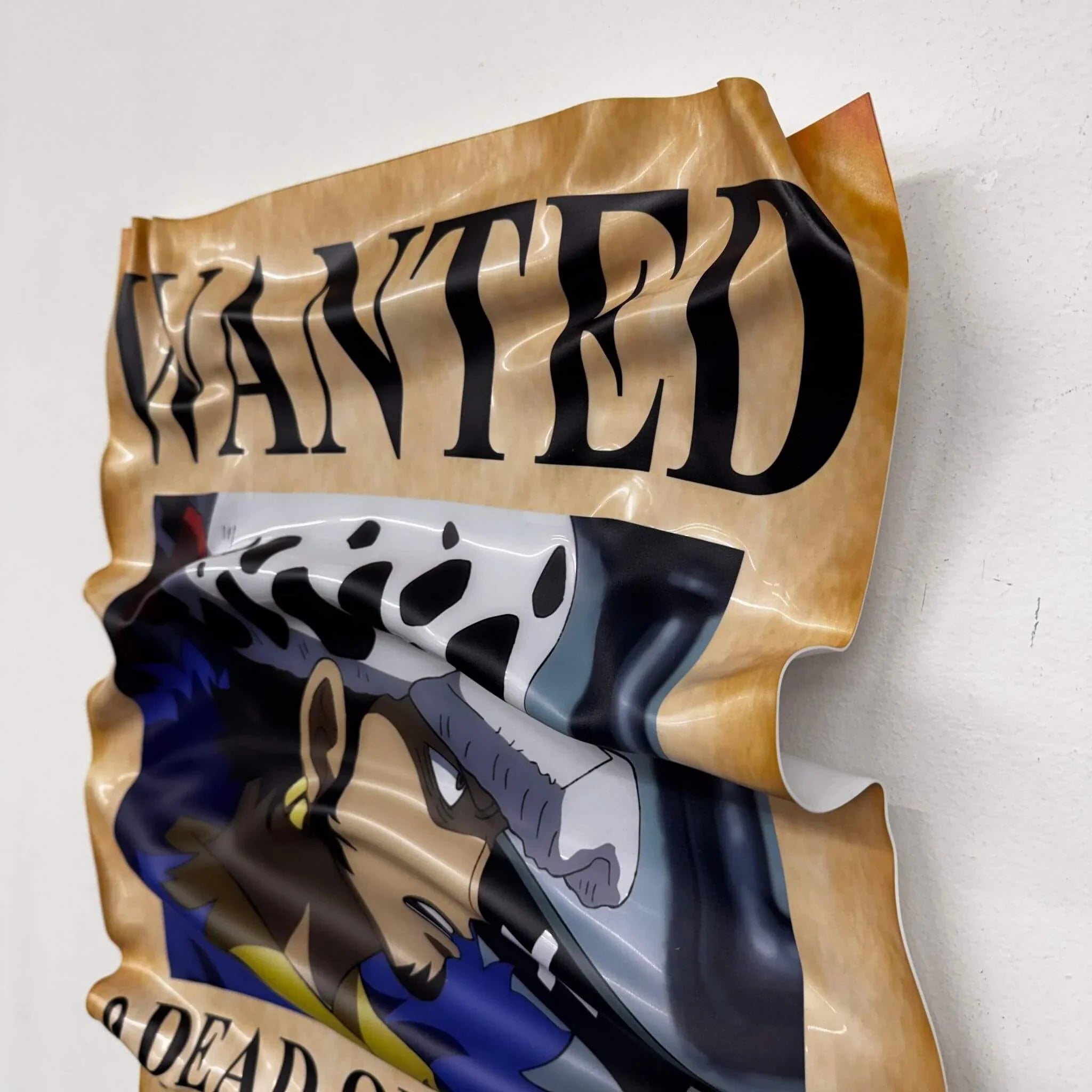 Tableau froissé – WANTED Trafalgar Law (One Piece)