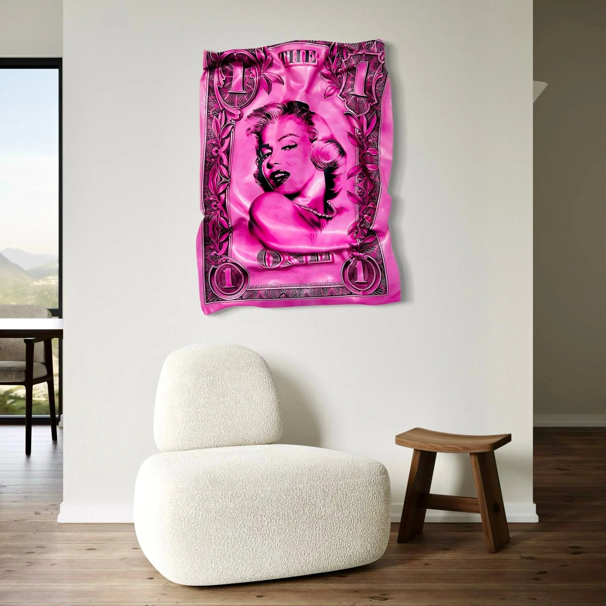 Tableau froissé - 1$ Marylin - Luxartis