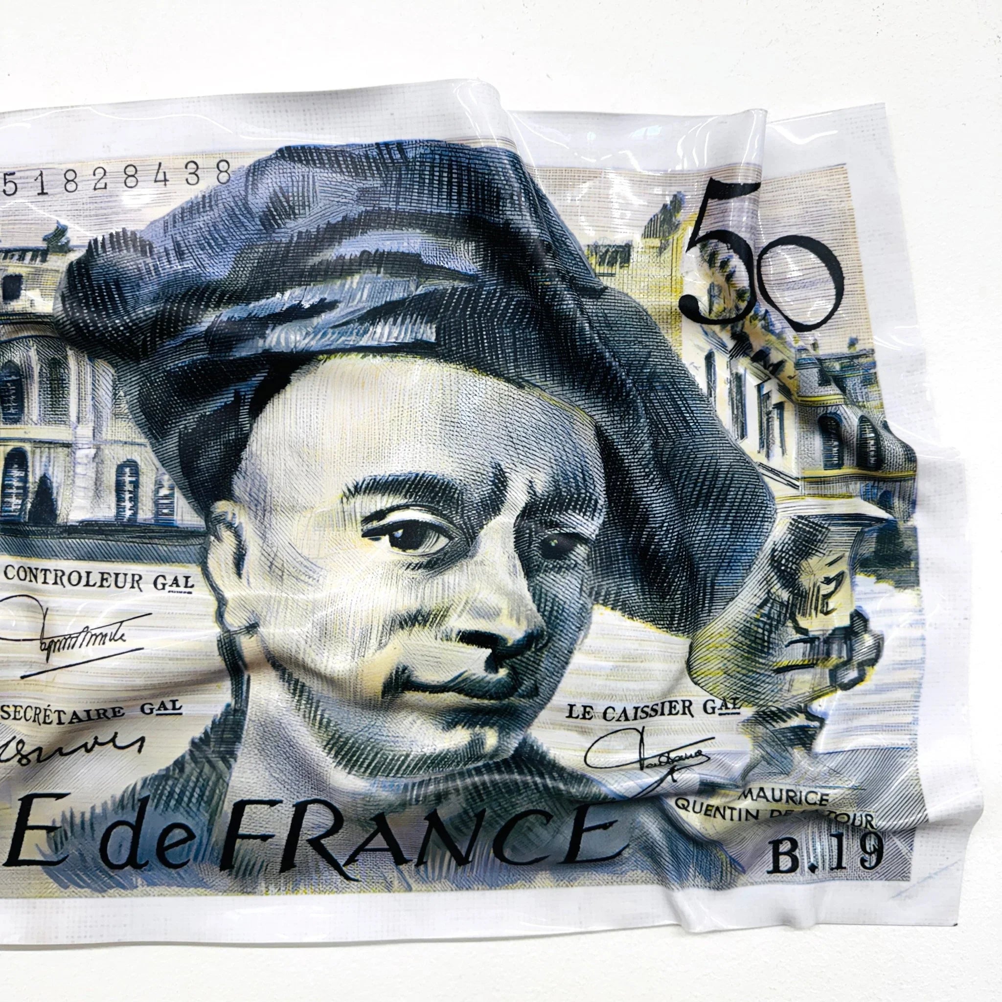 Tableau froissé - 50 Francs 1980 - Luxartis