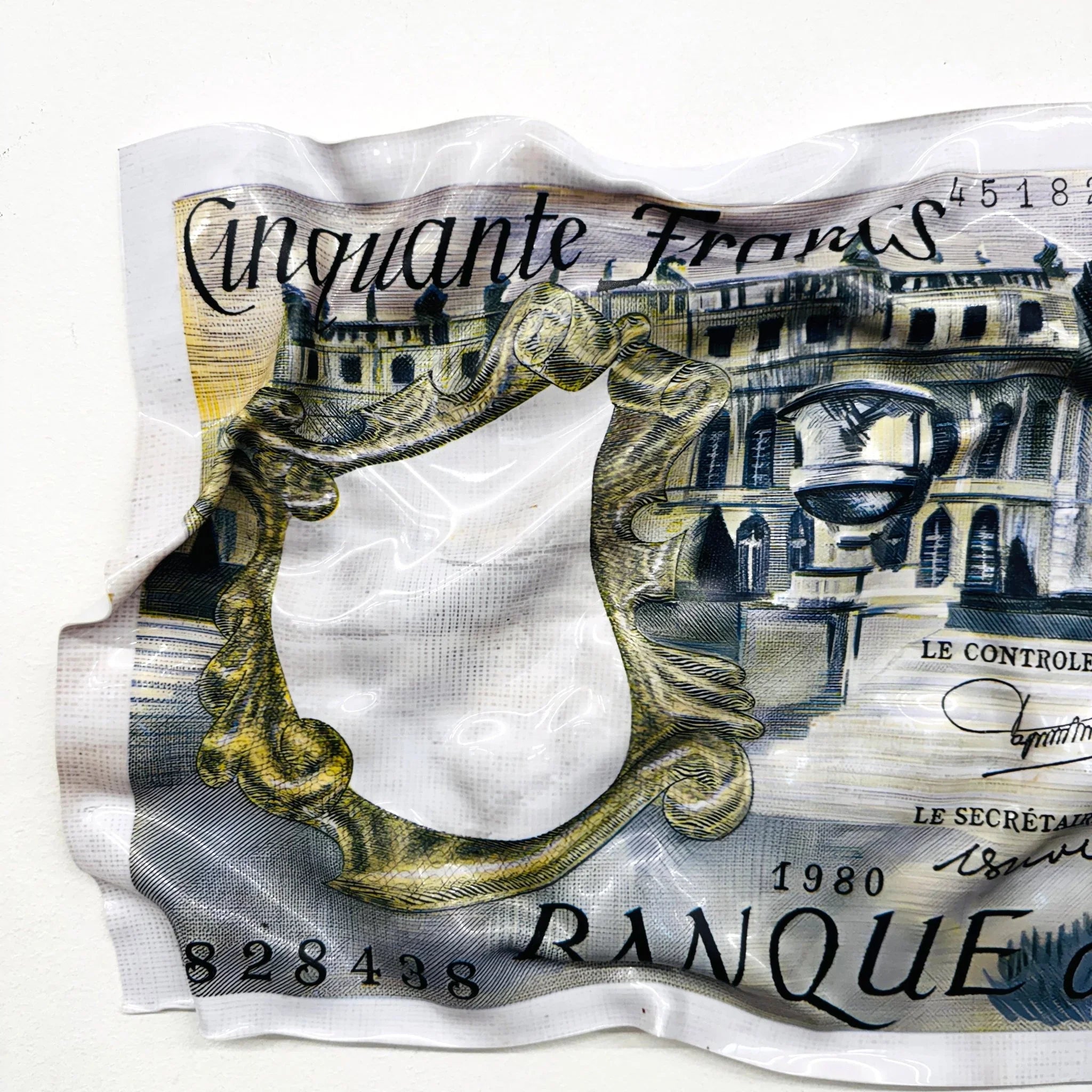 Tableau froissé - 50 Francs 1980 - Luxartis