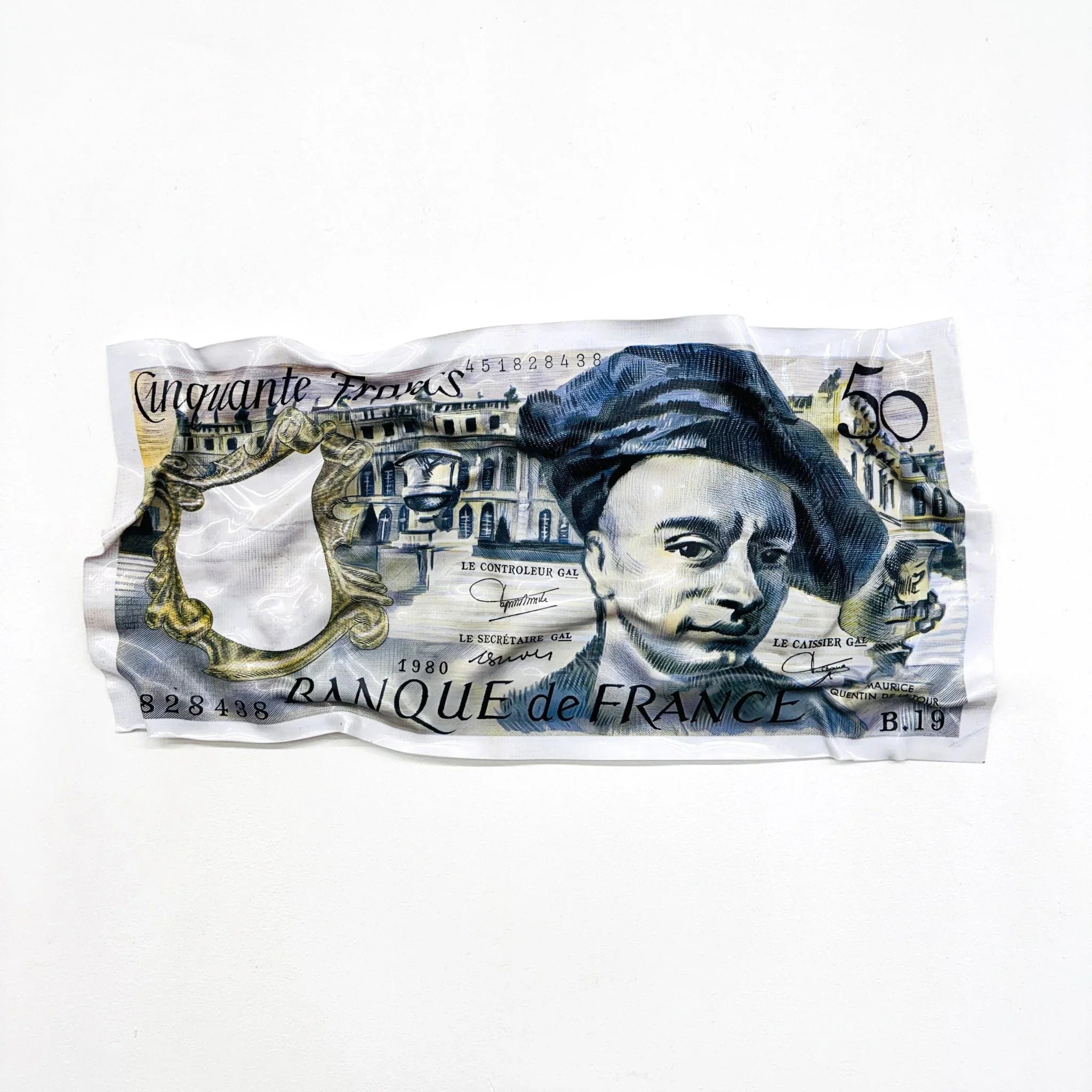 Tableau froissé - 50 Francs 1980 - Luxartis