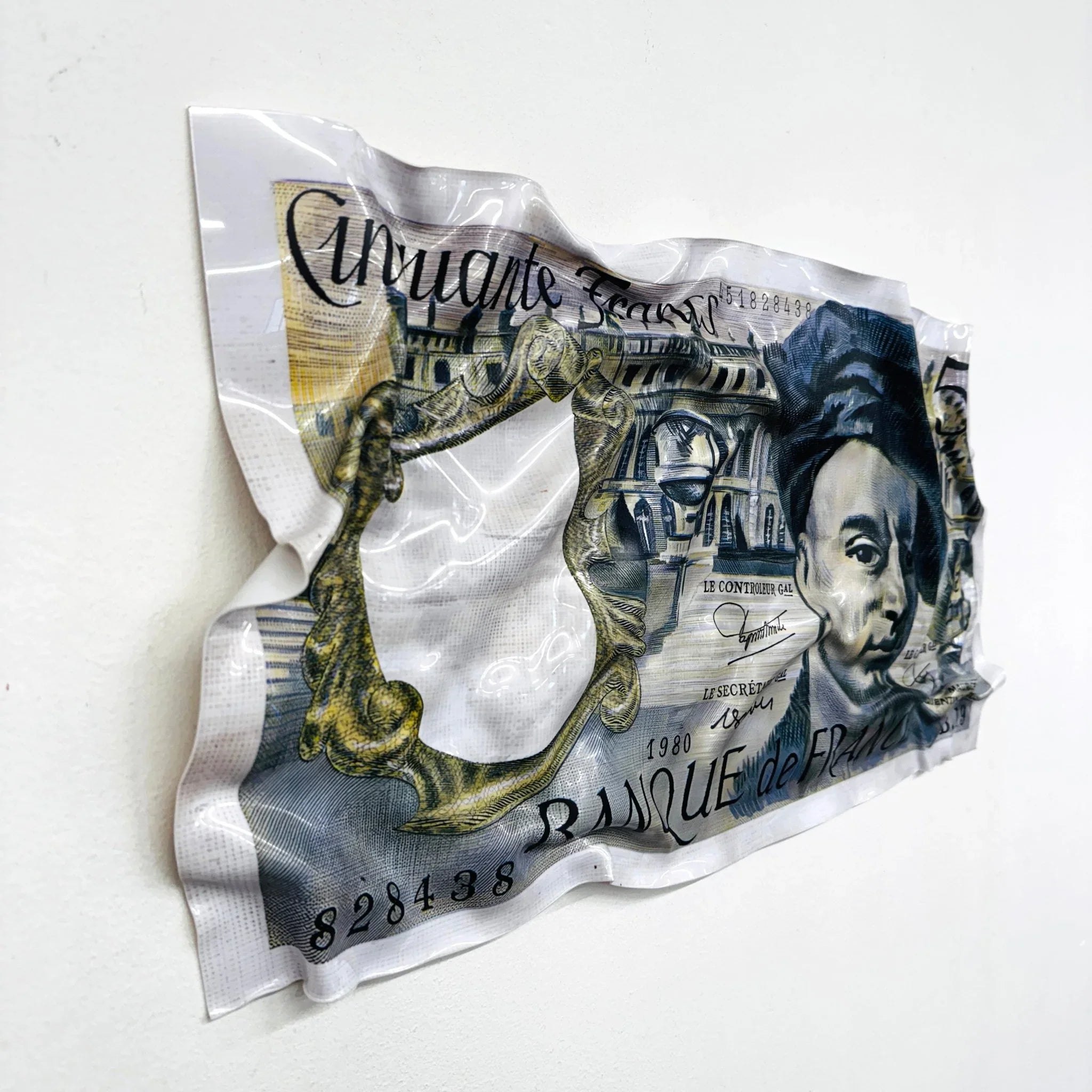 Tableau froissé - 50 Francs 1980 - Luxartis